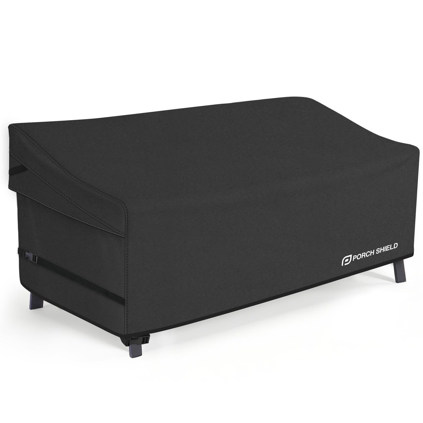 Porch Shield Patio 3-Seater Sofa Cover - Waterproof Outdoor Couch Deep Seat Sofa Cover 86W x 38D x 35H inch, Black