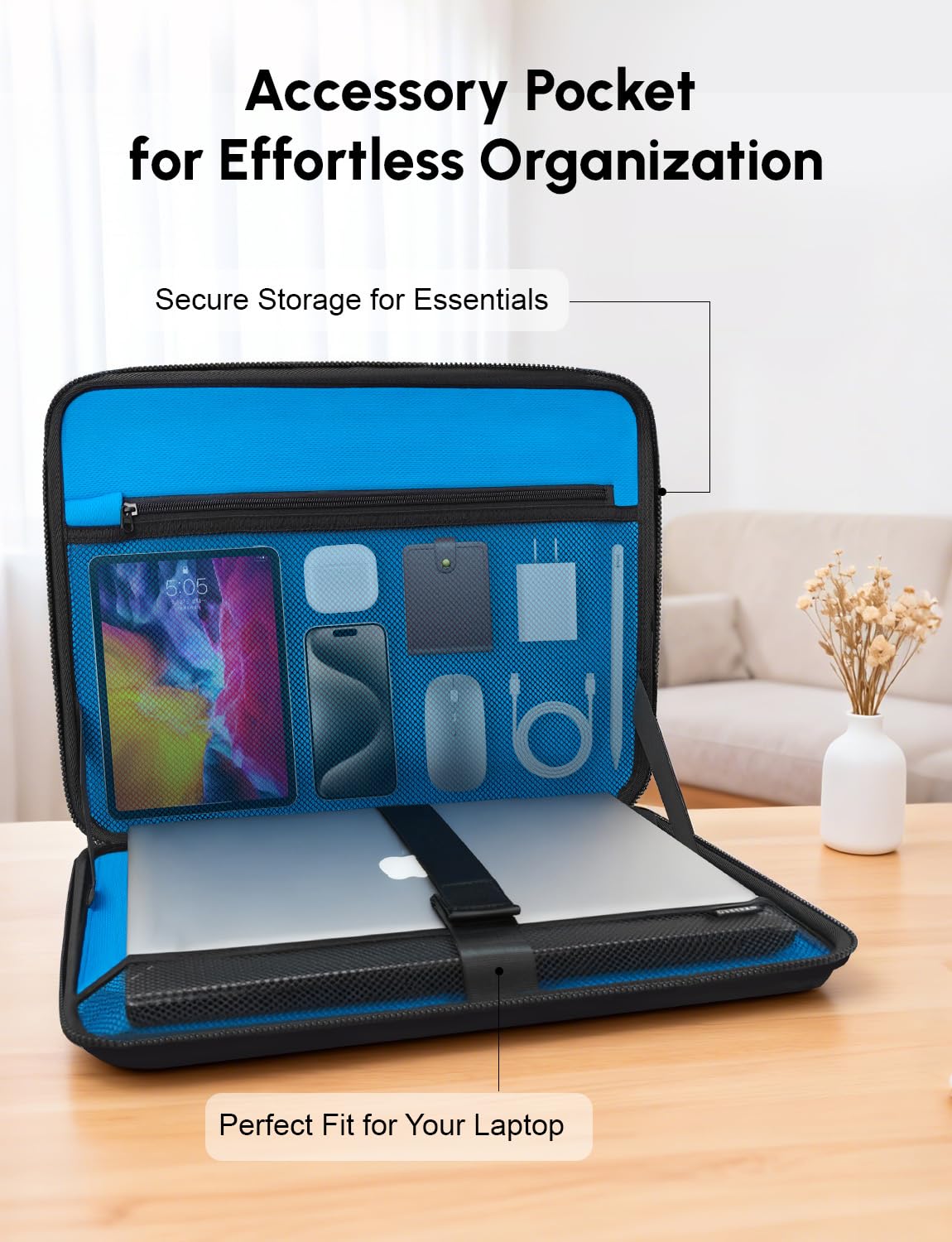 DOMISO 14 inch Laptop Sleeve Shoulder Bag Shockproof Waterproof Computer Bag EVA Protective Carrying Case Handbag for 14" ThinkPad E480/Yoga 920/13.5" Microsoft Surface Book/HP Pavilion 14 Stream 14