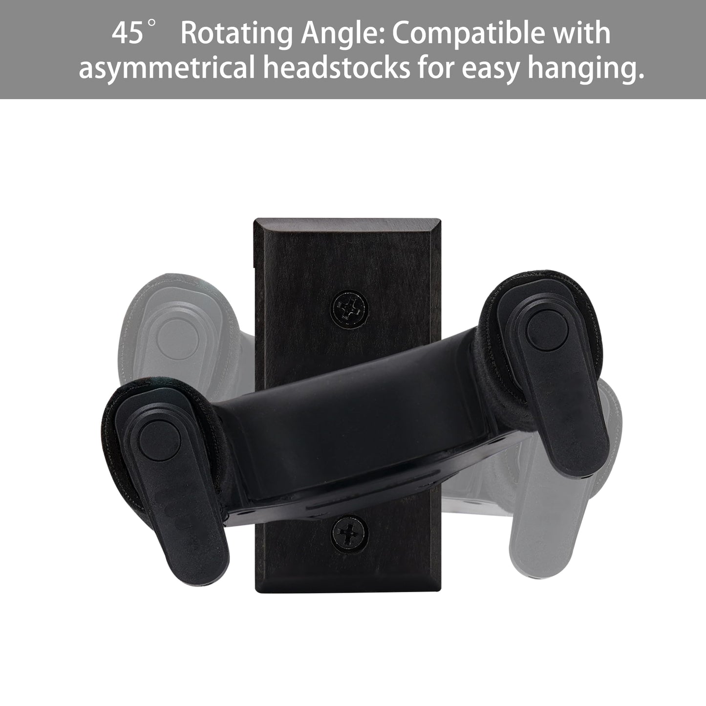 Sondery Guitar Wall Mount Hanger, Auto Lock and Adjustable Hook Holder for Acoustic and Electric Guitar, Ukulele, Bass, Banjo and Mandolin