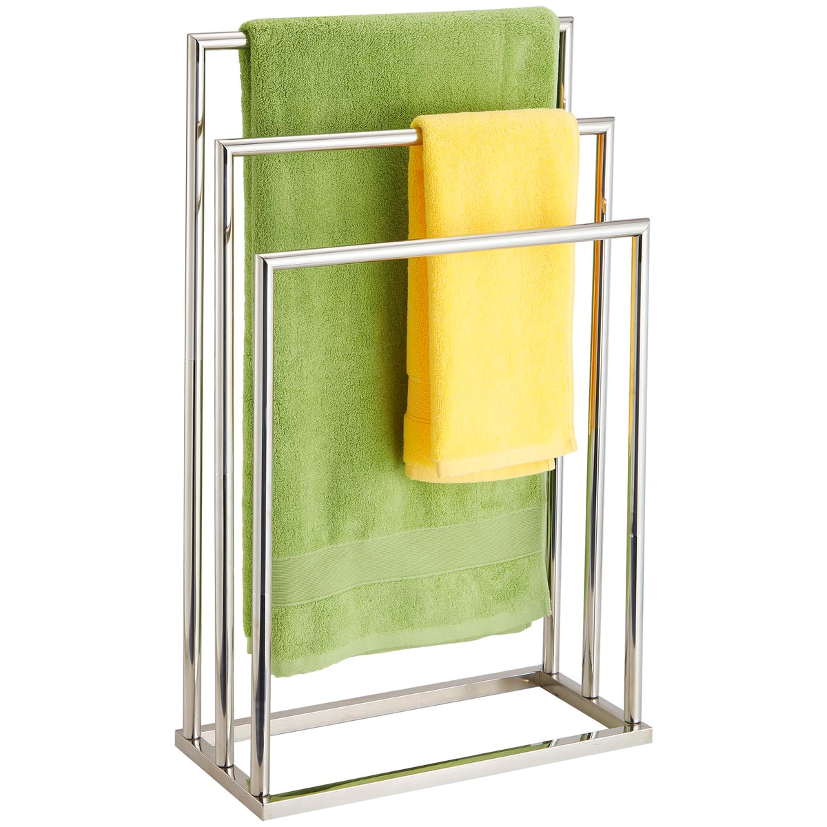 Freestanding Towel Rack, 3 Tier Stainless Steel Towel Bar Stand for Bathroom, Chrome Plated DECLUTTR