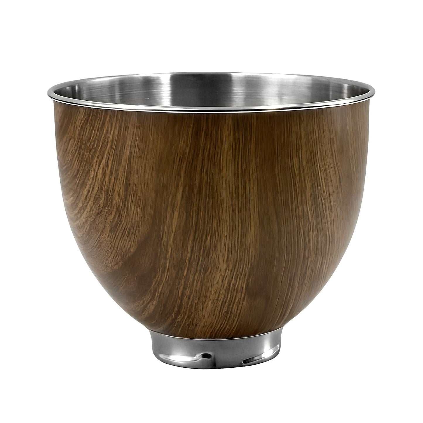 Premium Wood Mixing Bowl, Compatible with 4.5-5 Qt Tilt-Head Stand Mixers, Natural True Wooden Bowls,Suitable for K45SS, KSM75, KSM90, KSM100, KSM150, Dishwasher Safe, Heavy Duty, No Residue