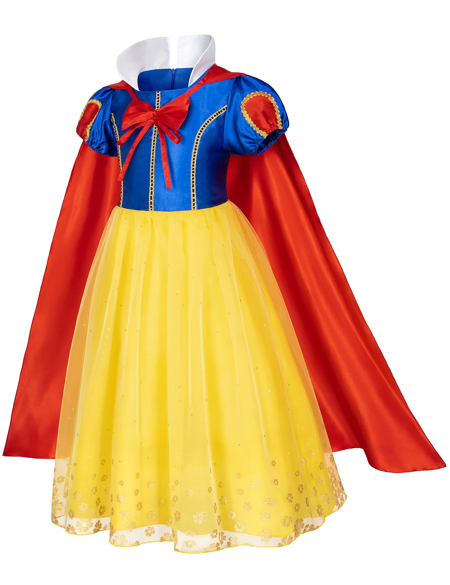 Princess Snow White Dress Costume for Toddler Girls Birthday Halloween Cosplay Party with Accessories 6-7 Years