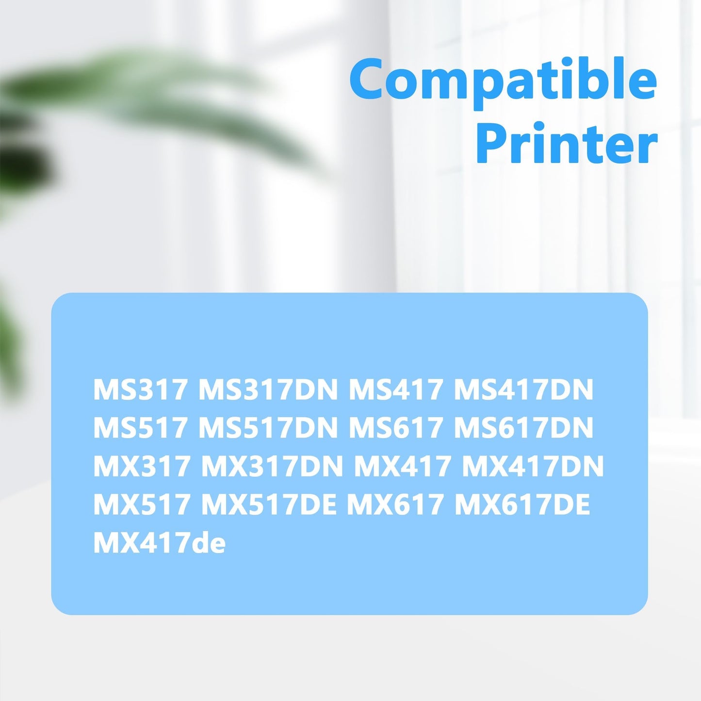 Updated Chip LCL Remanufactured Toner Cartridge for Lexmark 51B1000 51B2000 51B00A0 (1-Pack, Black) for MX417DN MX517DE MX617DE MX417d MS317DN MS417DN MS517DN MS617DN MX317DN