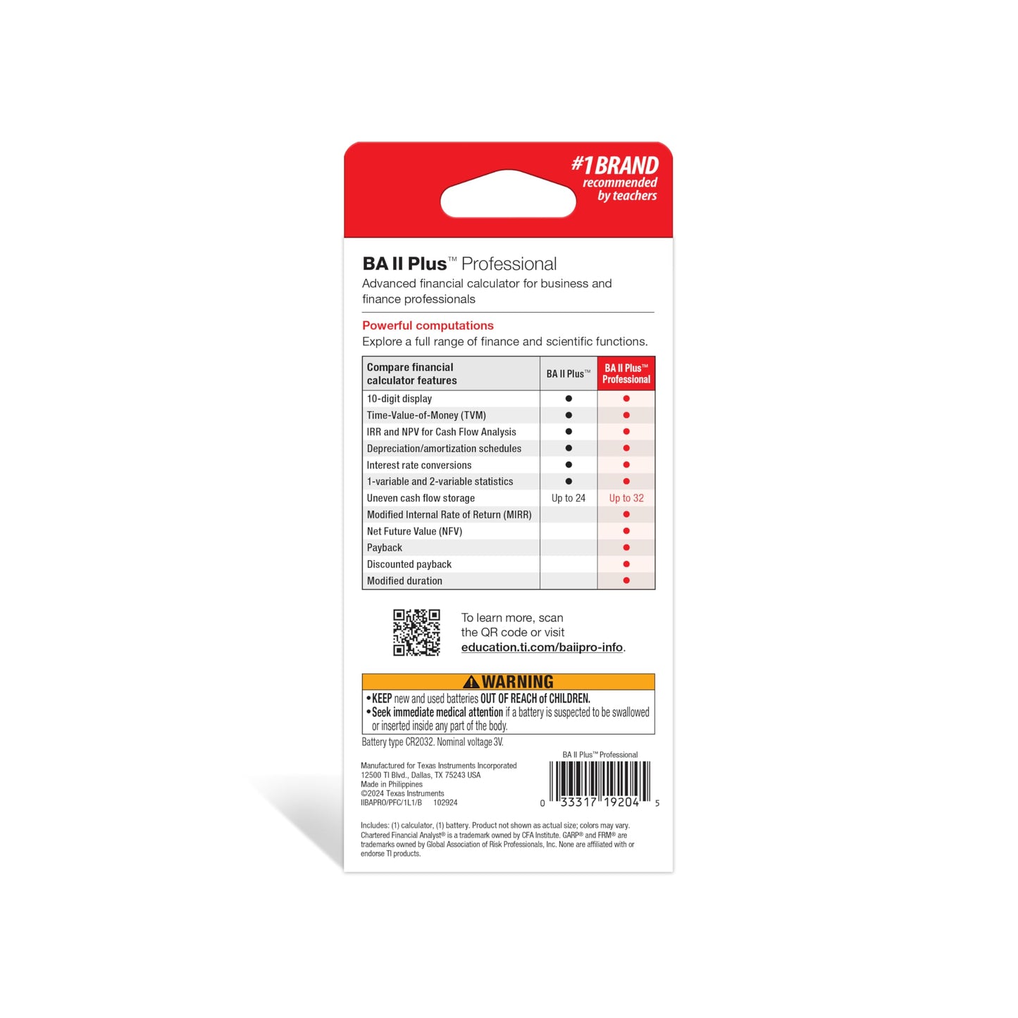 Texas Instruments BA-II Plus Professional
