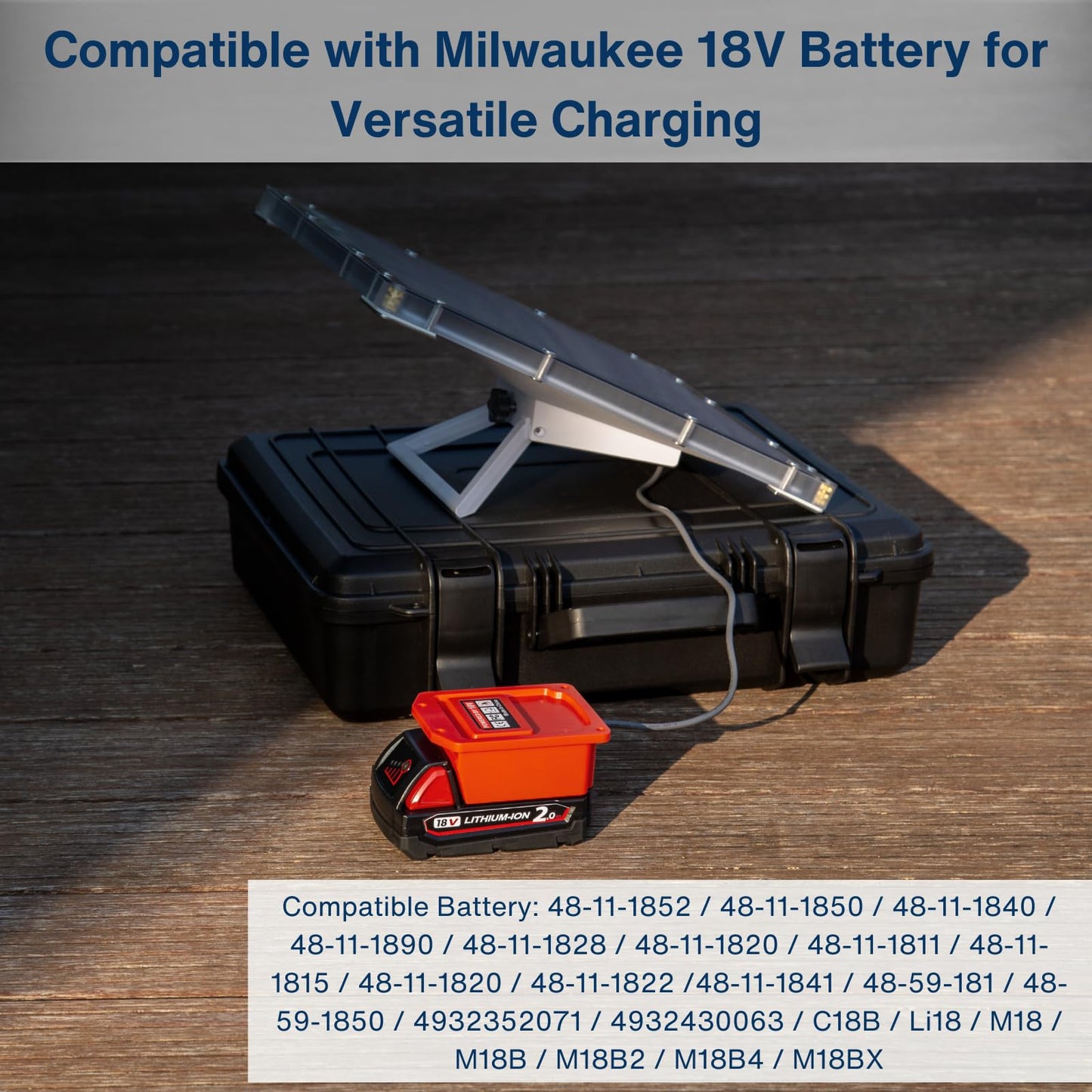 Steinwhale Battery Powered Charger for Starlink Mini Compatible with Milwaukee Batteries, 60W 20V/3A Output, Built-in 3.2FT Waterproof DC Cable, Lightweight and Portable for Outdoor and Emergency Use