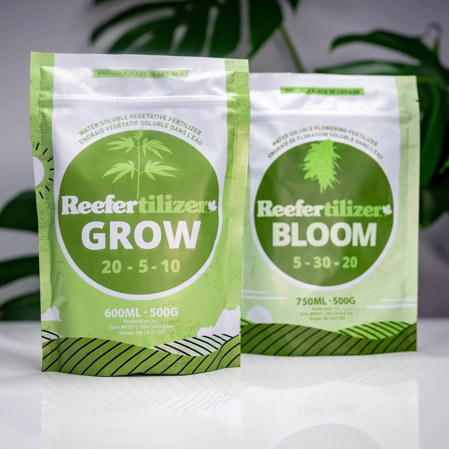 Reefertilizer Grow and Bloom Bundle - Complete Plant Fertilizer System for Vegetative and Flowering Stages - Powder NPK Nutrients with Calcium Magnesium - Plant Food for Soil Coco DWC Hydroponics