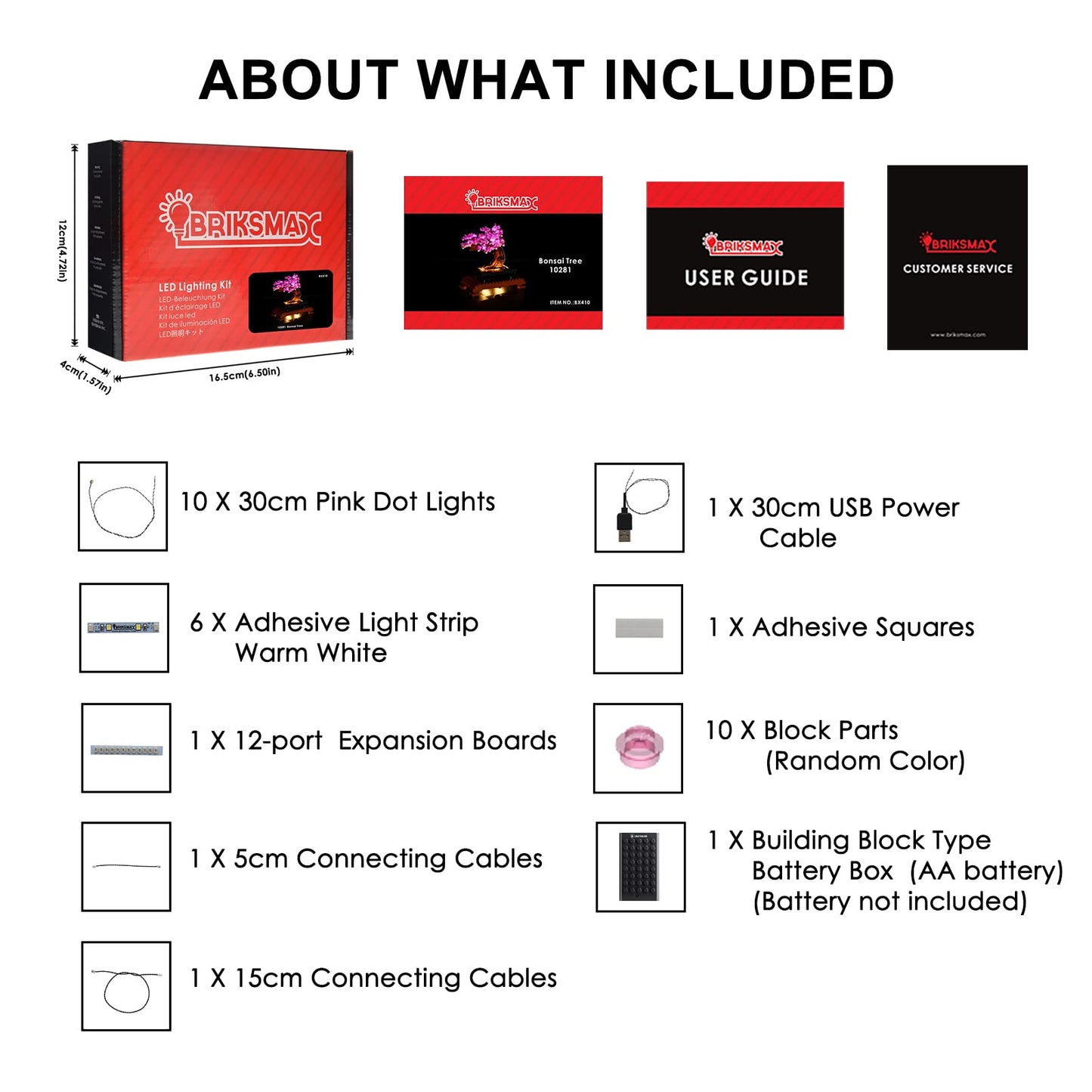 BRIKSMAX Led Lighting Kit for Bonsai Tree - Compatible with Lego 10281 Building Blocks Model- Not Include The Lego Set