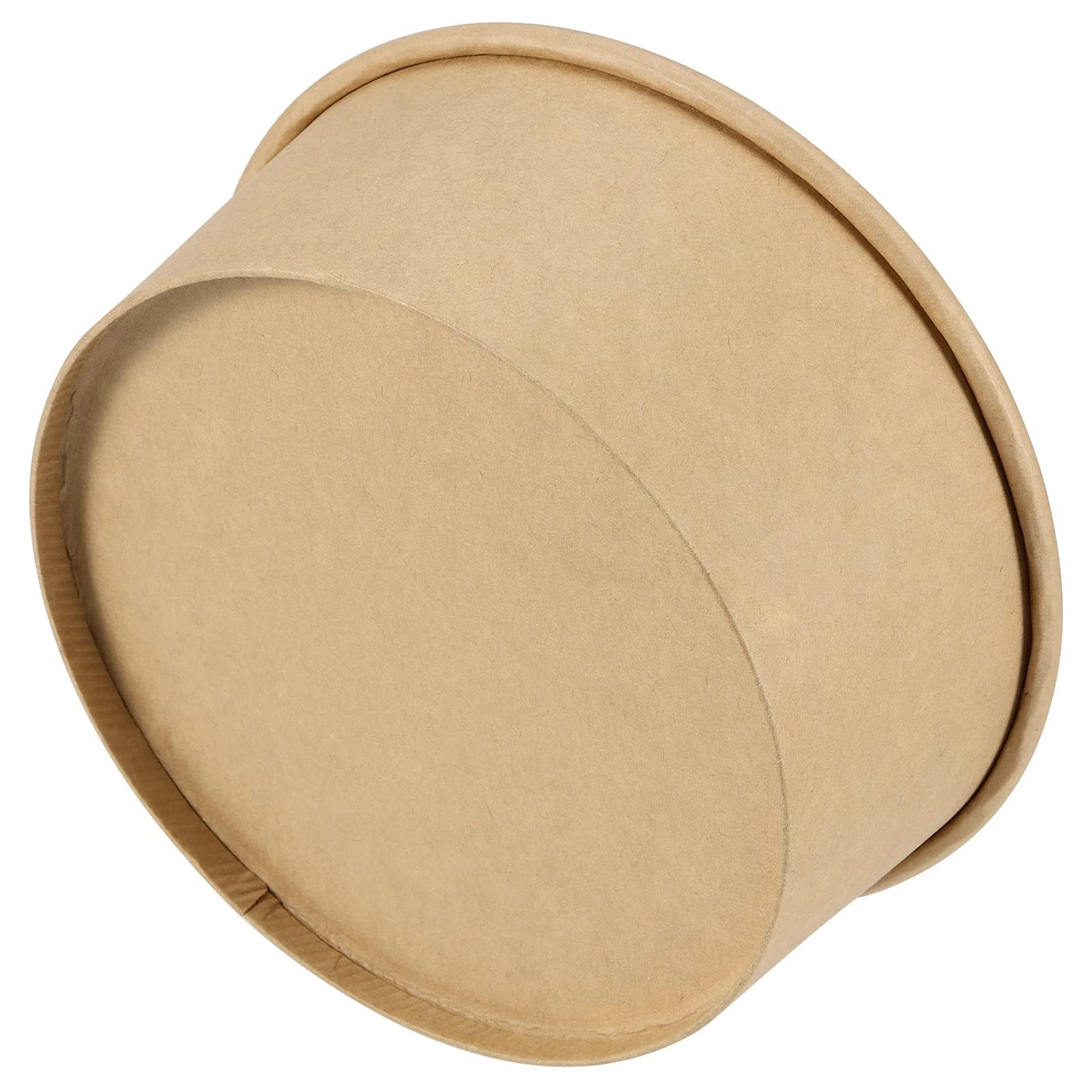 SINJEUN 60 Pack 25 Oz Kraft Paper Bowls with Lids, Disposable Kraft Paper Bowls Food Containers, Round Kraft Paper Salad Bowls Party Restaurant Supplies for Hot/Cold Food, Soup, Ice cream, Takeout