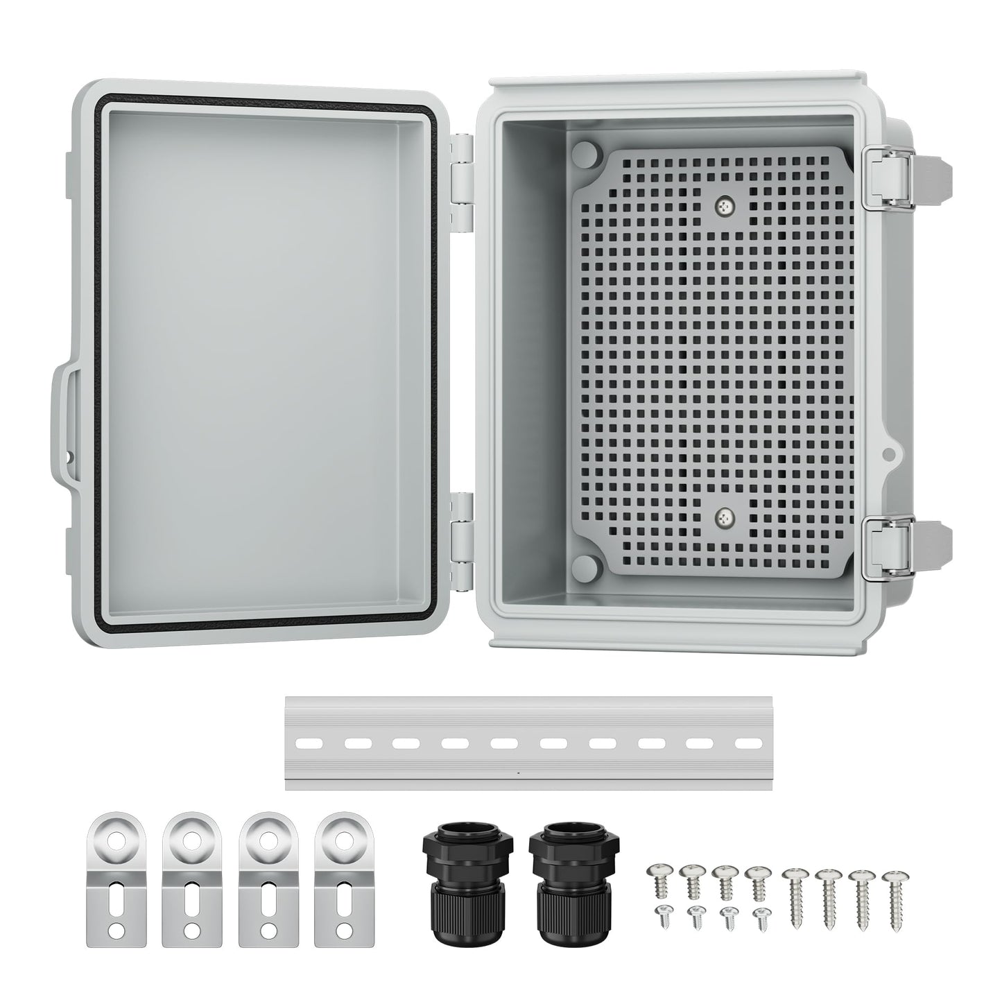 Joinfworld Weatherproof Electrical Box - Waterproof Nema 4 Plastic Enclosure 8.7x6.7x4.3"