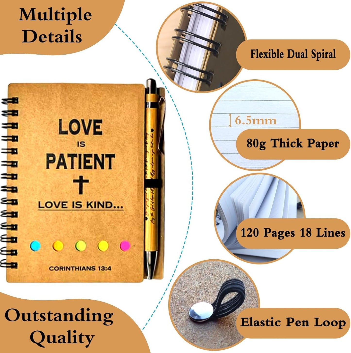 10 Sets Christian Notebooks Bulk Prayer Journals Inspirational Christian Gifts Bible Notebook with Bible Verse Pens for Women Men Church Members Bible Study Groups & Church Families
