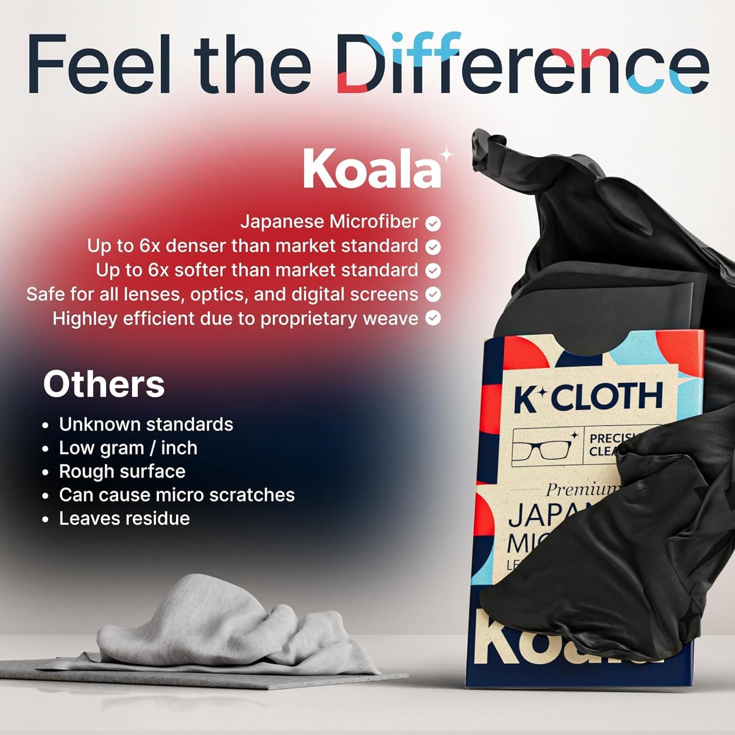 Koal-a Lens Cleaning Cloth Used For All Eyeglass | Glasses Cleaning Cloths | Eyeglass Lens Cleaner | Eyeglasses, Camera Lens and Screen Cleaning | Black & Green (Pack of 6)
