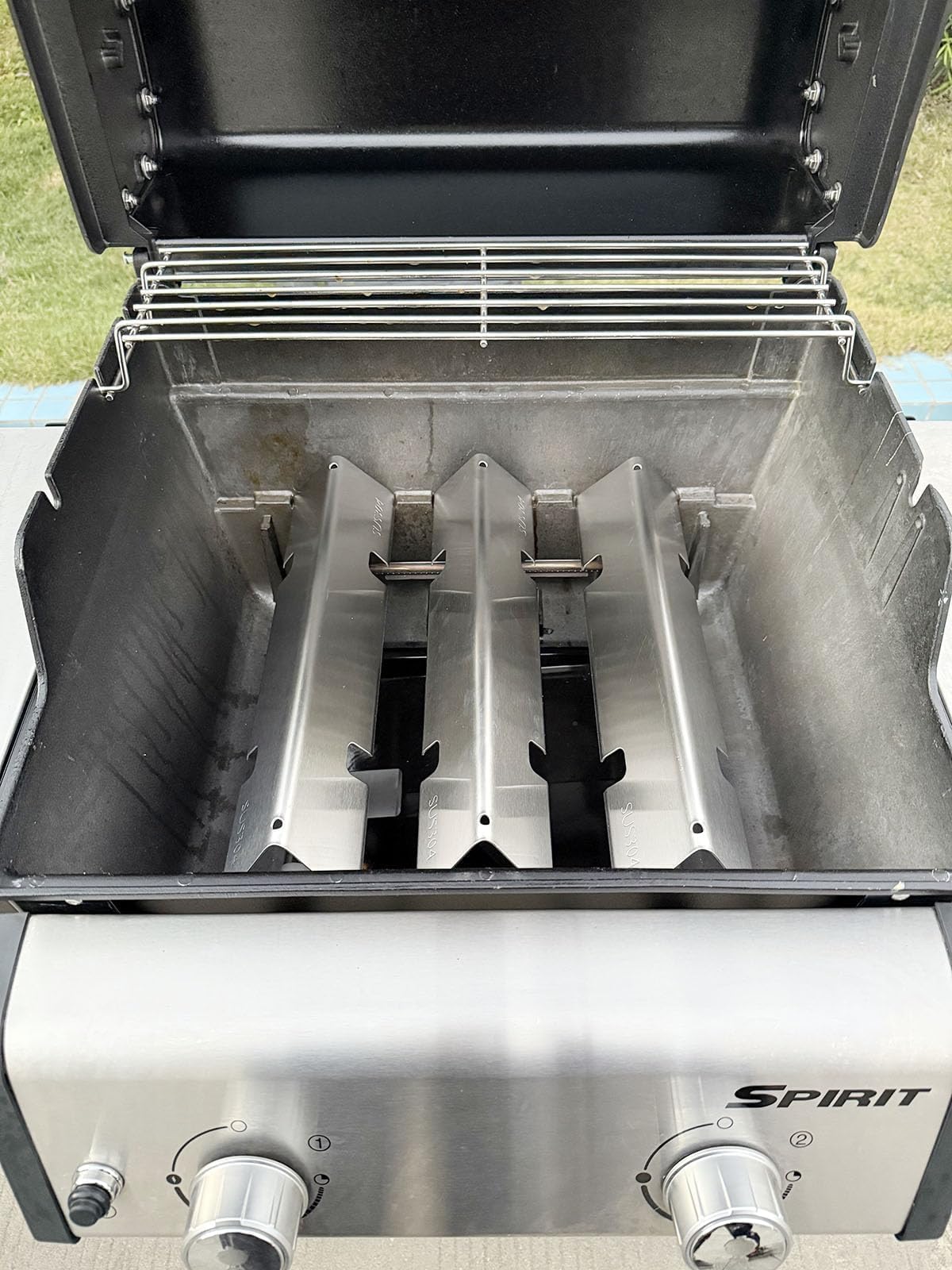 7635 15.3'' Flavorizer Bars for Weber Spirit II E210 S210 E220 S220, Weber Spirit 200 Series, Spirit E/S 200 & 210 Gas Grills (with Front-Mounted Control Panels), Stainless Steel,16GA