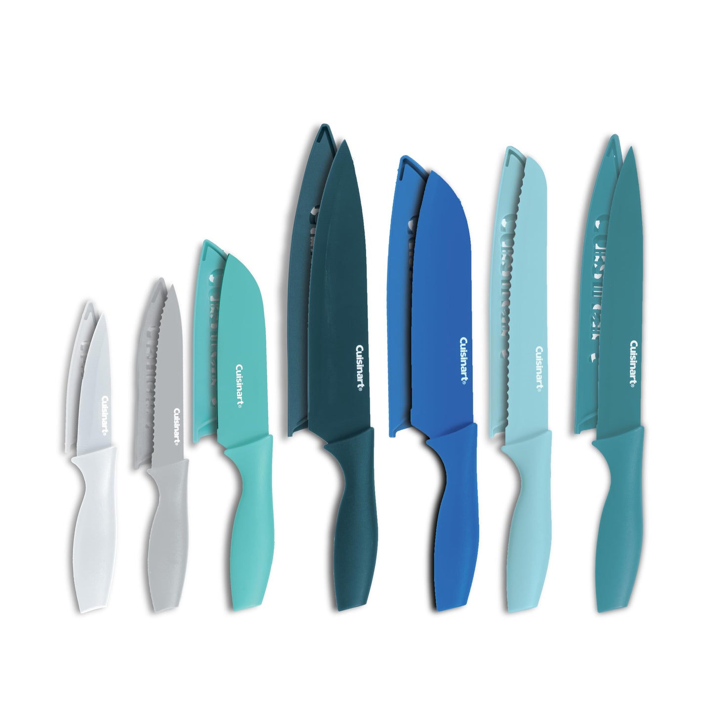 Cuisinart 14-Piece Non-Stick Ceramic Coated Stainless Steel Cutlery Knife Set with Matching Blade Guards (CA-14AMC), Amazon Exclusive
