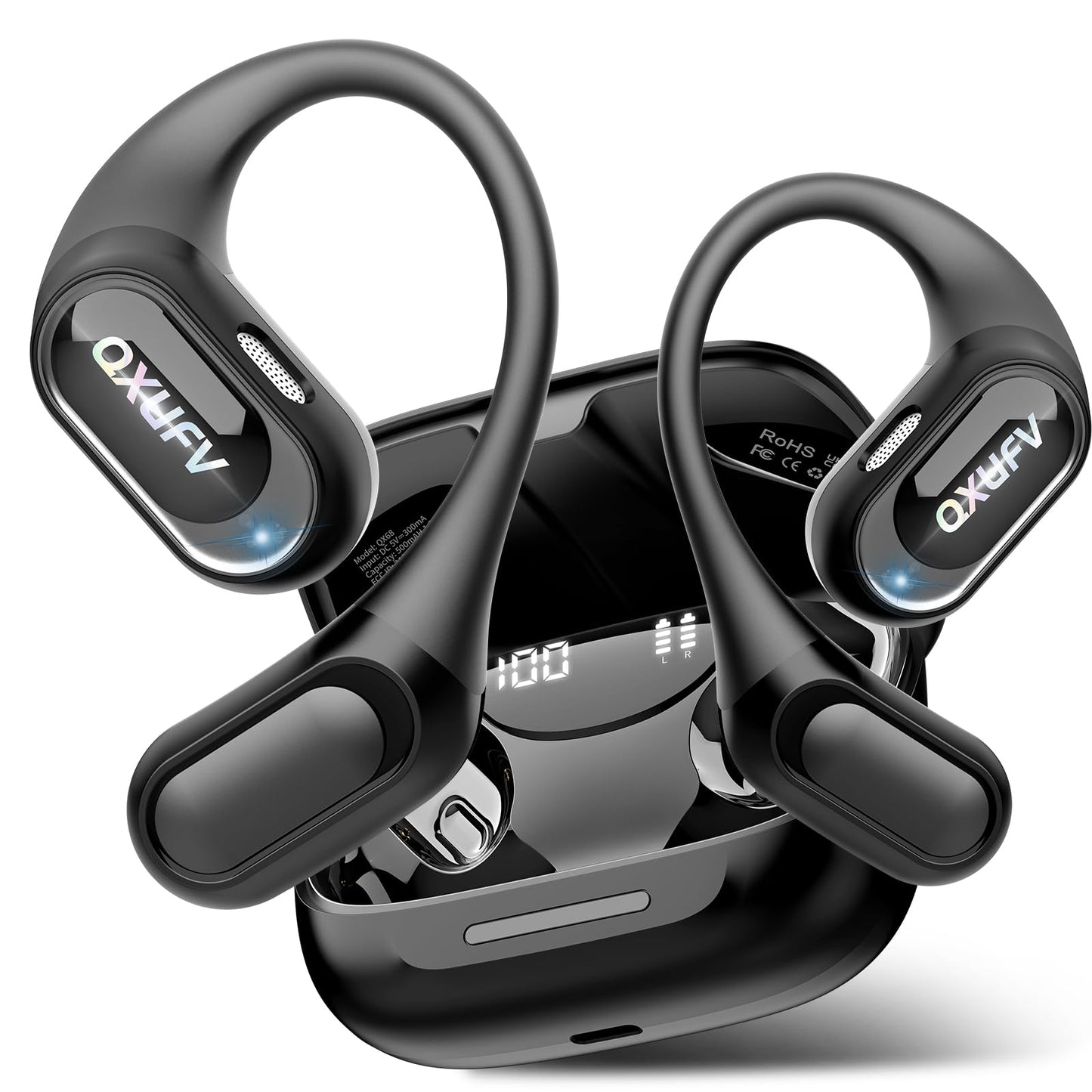 Ai Translation Earbuds Real Time with Audio and Video Calls, 3-in-1 Buletooth 5.4 Translator Earbuds with 6 Translation Modes/164 Languages/No Subscription Required (Onyx Black)