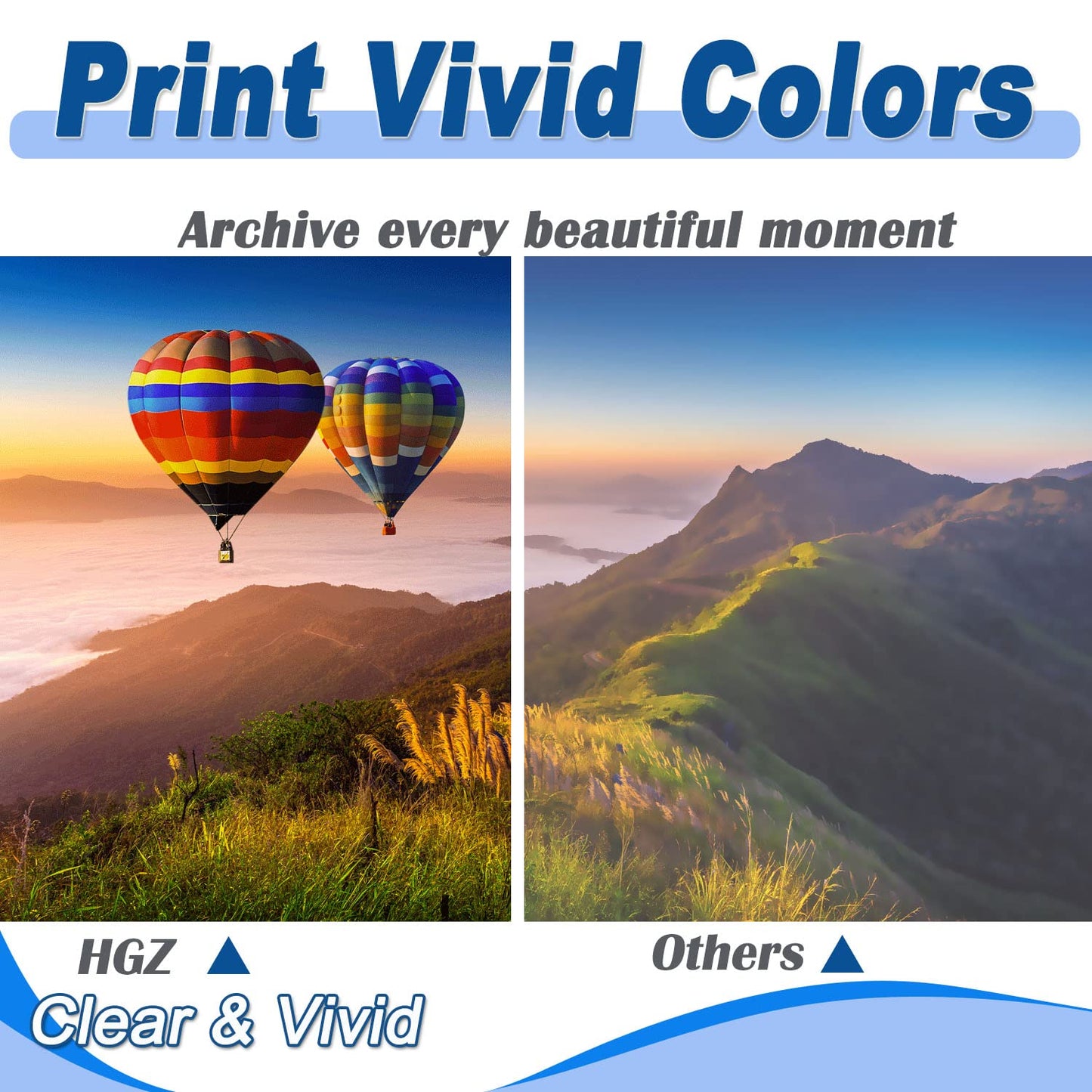 HGZ 18 Color Compatible Ink Cartridge Replacement for Brother LC103 Compatible with Brother MFC J870DW J450DW J470DW J650DW J4410DW J4510DW J4710DW J6720 (6C+6M+6Y)