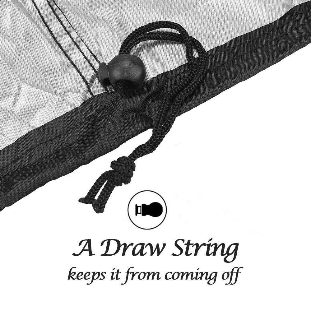 Cozzka 98 Inch Island BBQ Grill Head Cover Heavy Duty Waterproof Outdoor Kitchen BBQ Cover, Black