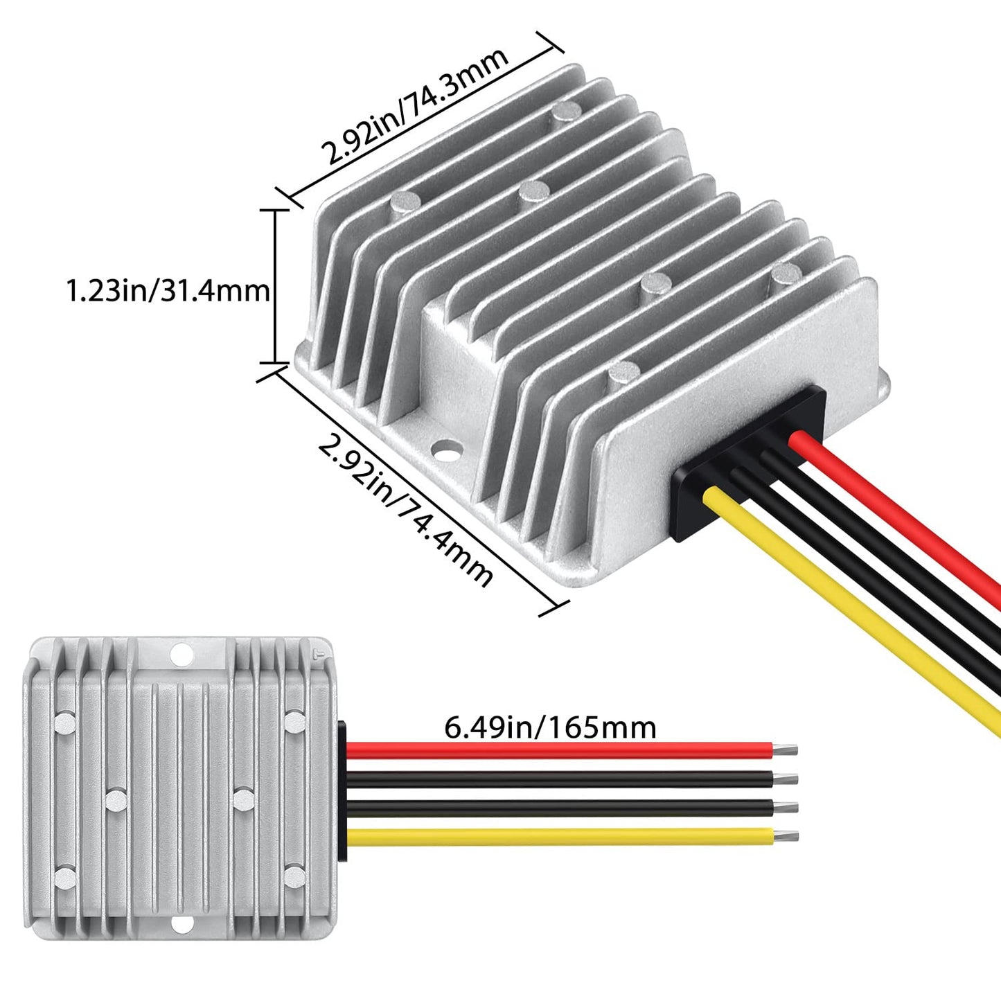 LeMotech 20A 240W 12V Golf Cart 36v/48v to 12v Converter Converter Voltage Reducer IP68 Waterproof Transformer for Golf Cart Truck Boat Vehicle