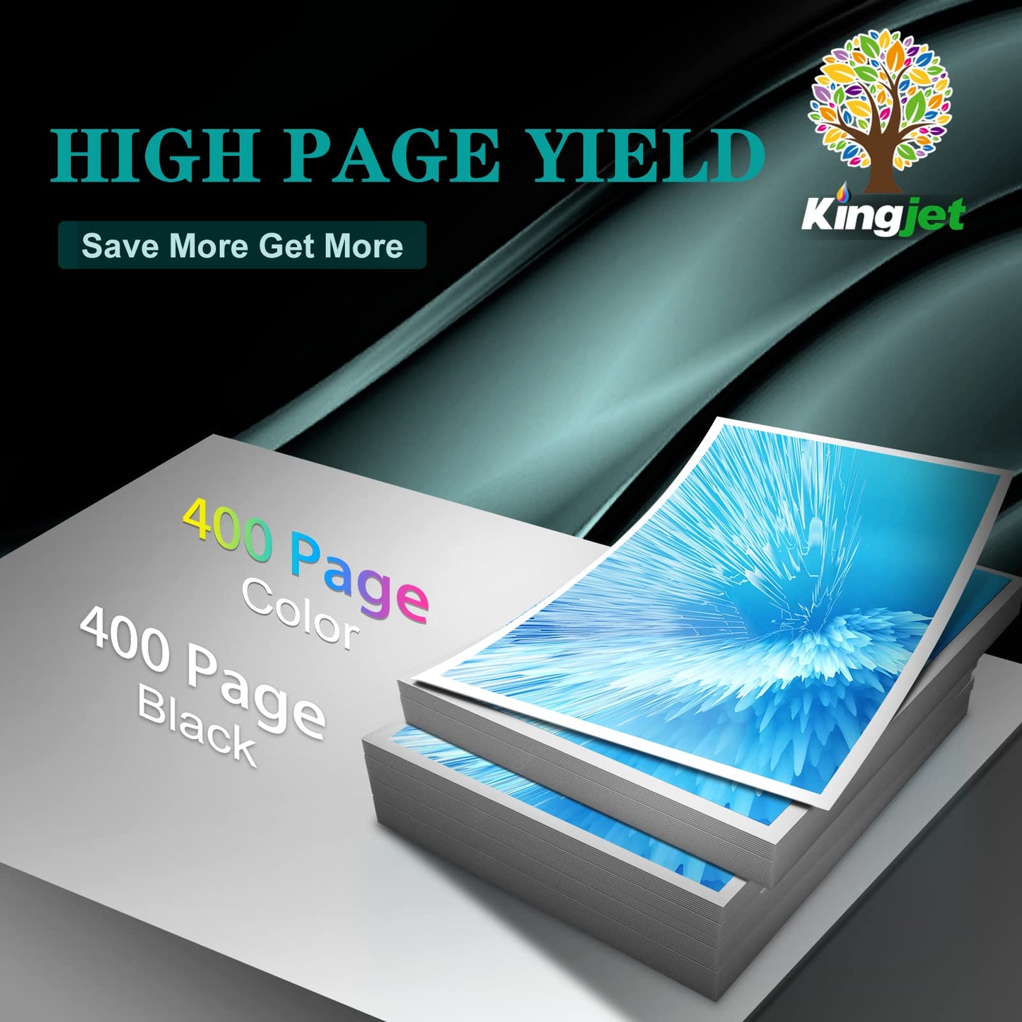 Kingjet LC3013 LC3011 Ink Cartridges BK/C/M/Y Replacement for Brother LC3013 LC3011 Use with Brother MFC-J497DW MFC-J491DW MFC-J690DW MFC-J895DW Printers for Brother Ink Cartridges LC3011 LC3013