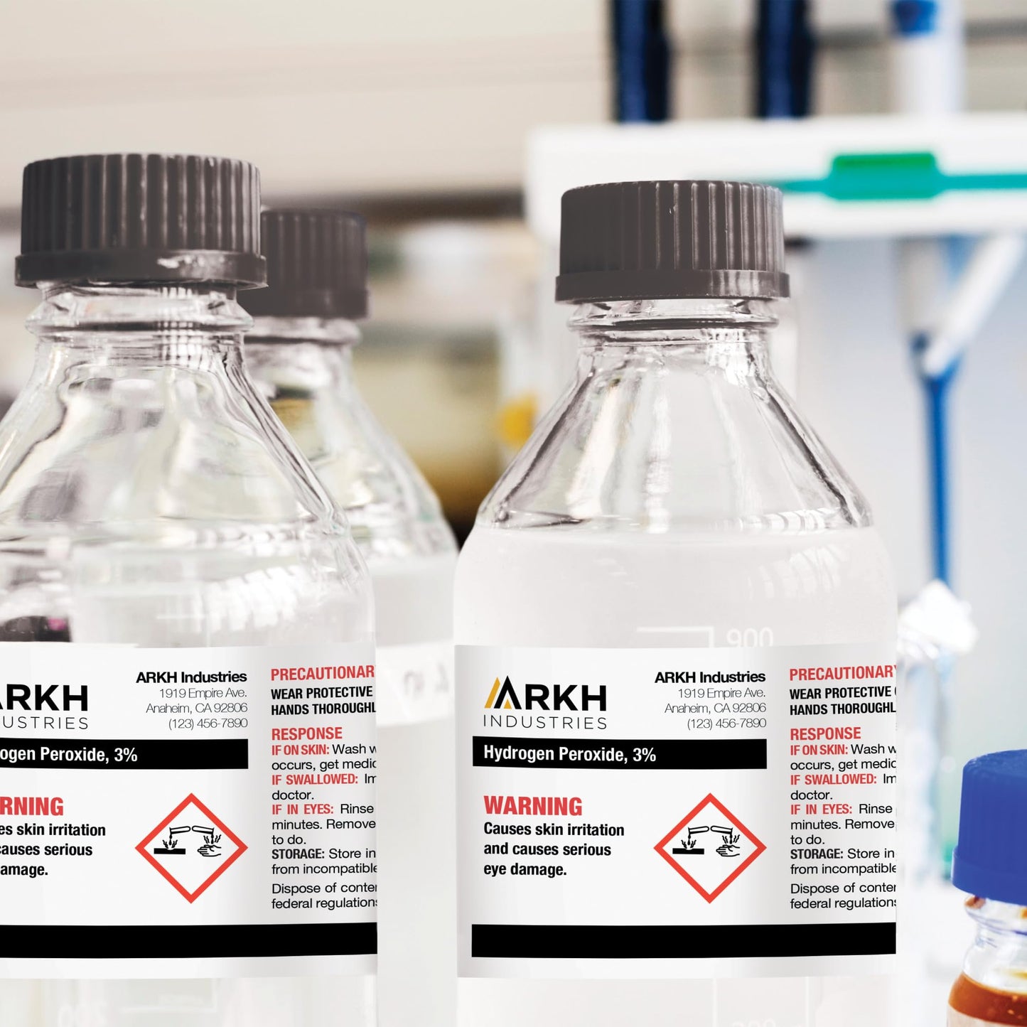 UltraDuty GHS Chemical Labels for Laser Printers, 2" x 4"