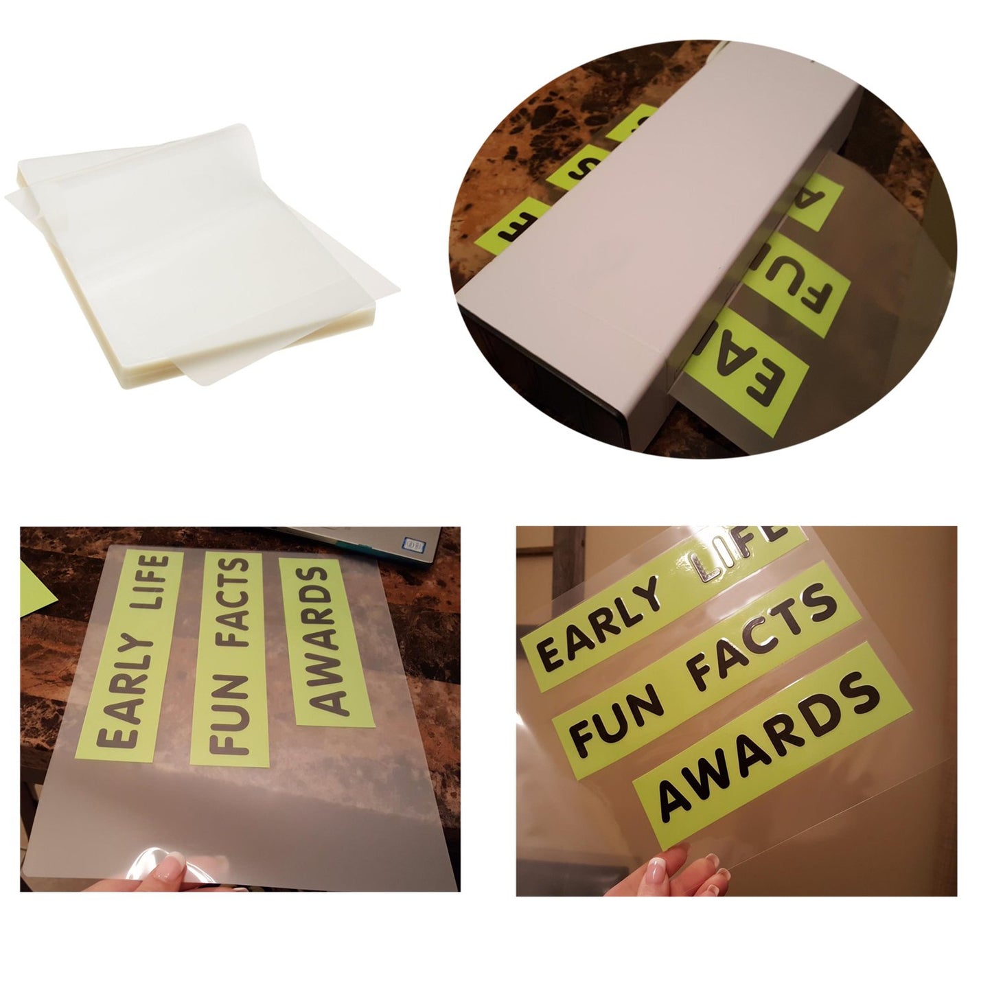 Immuson Thermal Laminating Pouches 8.9 x 11.4, 3Mil Thickness, Crystal Clear Finish, 500 Pack