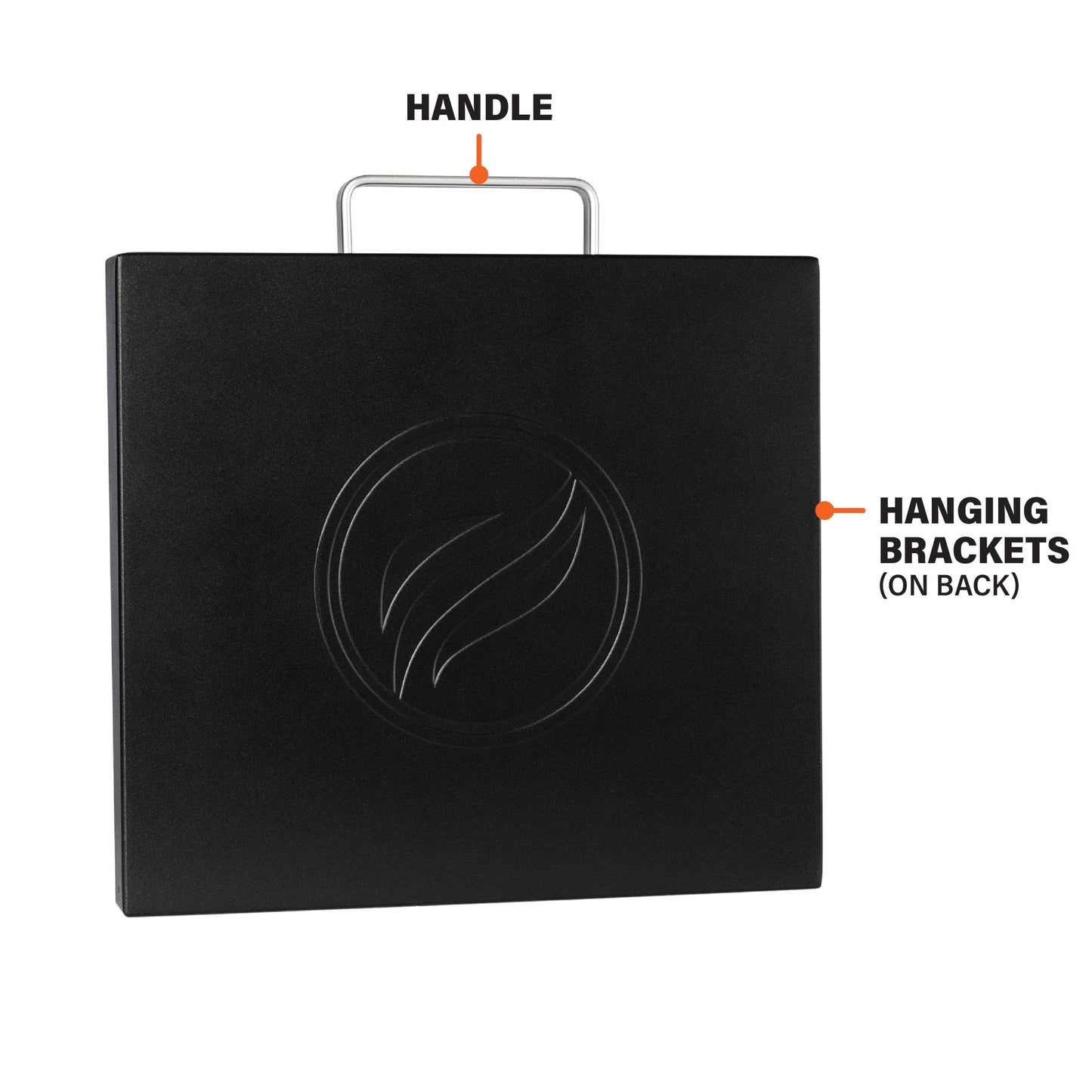 Blackstone 5701 Tabletop 17" Griddle Hard Cover, Flat Top Grill Cover with Handle and Hanging Brackets, Powder Coated Steel, Black