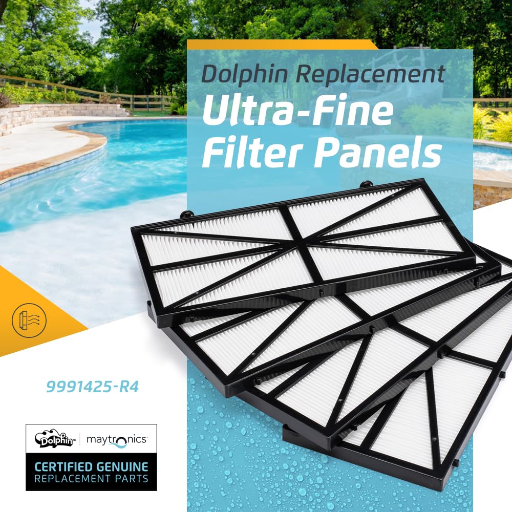 Dolphin Genuine Replacement Part Ultra-Fine Filter Panels (4PK) Part Number 9991425-R4