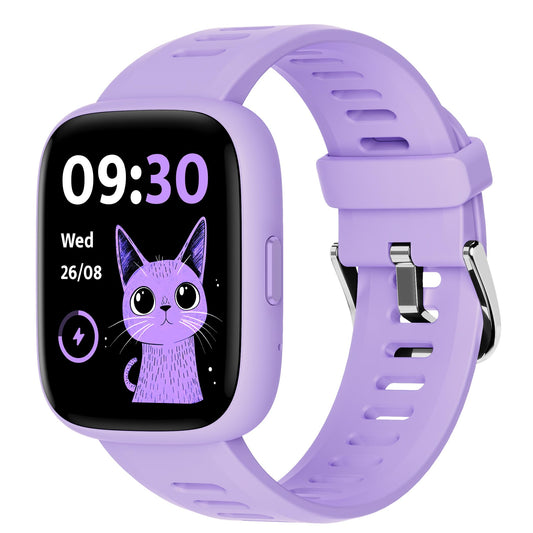 BIGGERFIVE Smart Watch for Kids, 1.8" Fitness Tracker Watch Pedometer, Heart Rate, IP68 Waterproof, Sleep Monitor, Calorie Step Counter, 5 Puzzle Games with/Without APP for Girls Teens 5-16