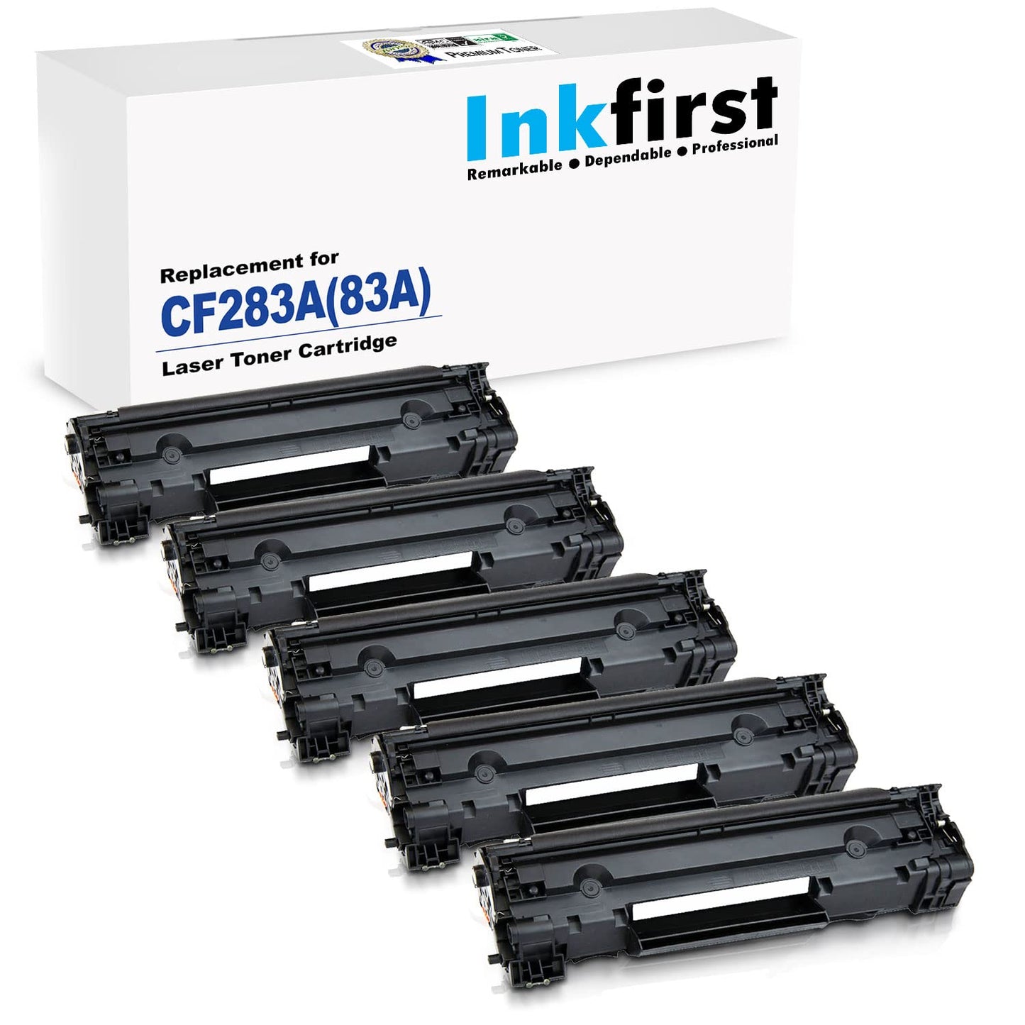5 Inkfirst Compatible Toner Cartridges Replacement for HP CF283A 83A LaserJet Pro M201dw M201n MFP M225dn MFP M225dw MFP M127fn MFP M127fw MFP M125a MFP M125rnw MFP M125nw