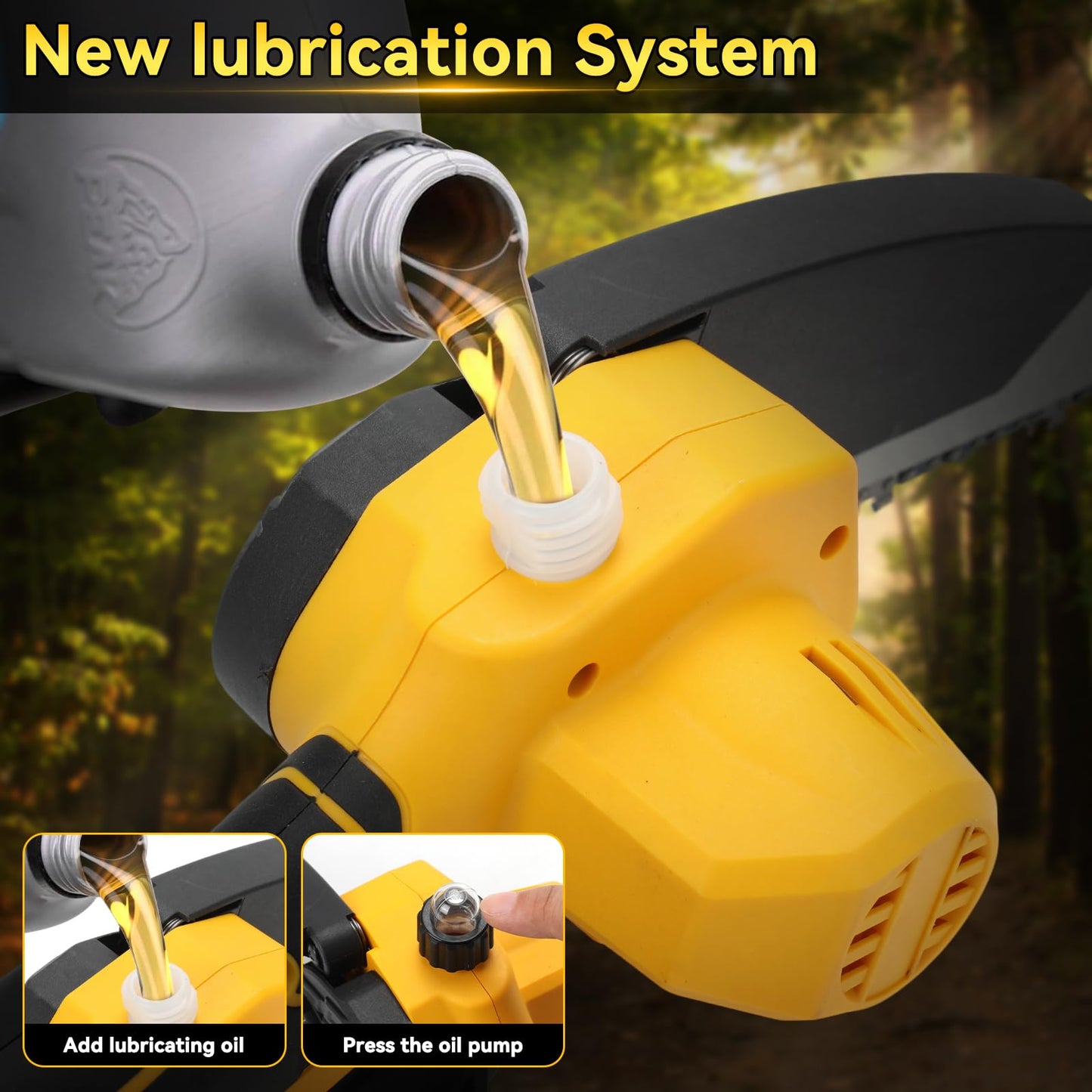 2 in 1 Electric Pole Saw 8 Inch Mini Cordless Chainsaw Compatible for Dewalt 20V Battery with 2.5M Telescope, Brushless Chainsaw for Pruning Branches Garden Maintenance (No Battery)