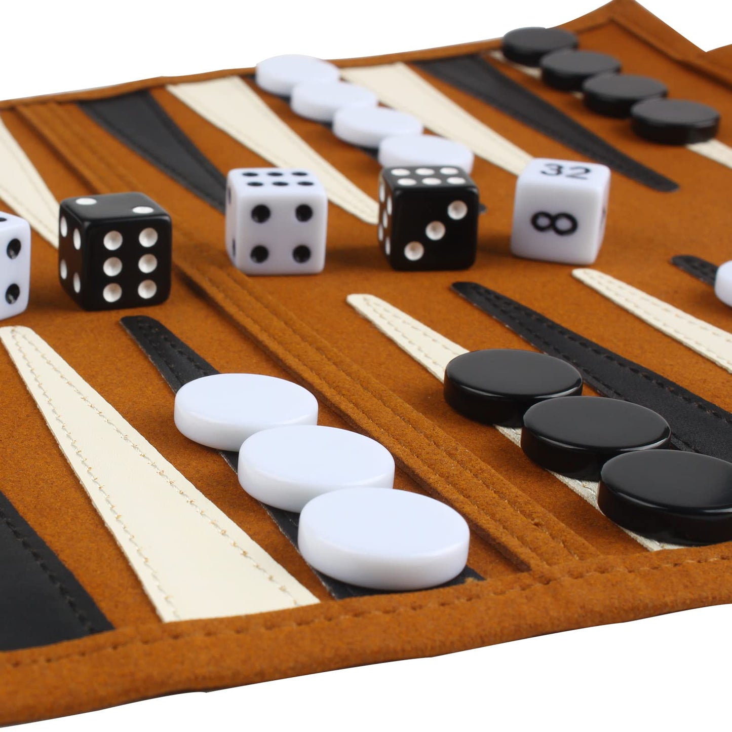 Andux Roll-up Leather Backgammon Board Game PGSLQ-01
