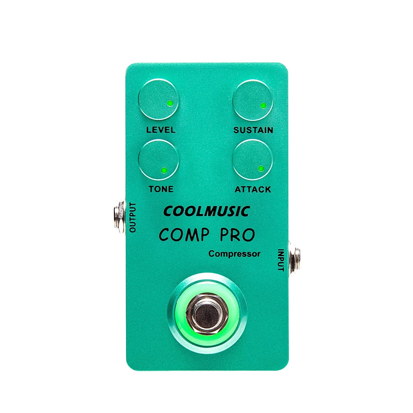 COOLMUSIC C-CS01 Compressor Pedal, Comp Guitar Pedal Compression Effect Electric Guitar and Bass True Bypass