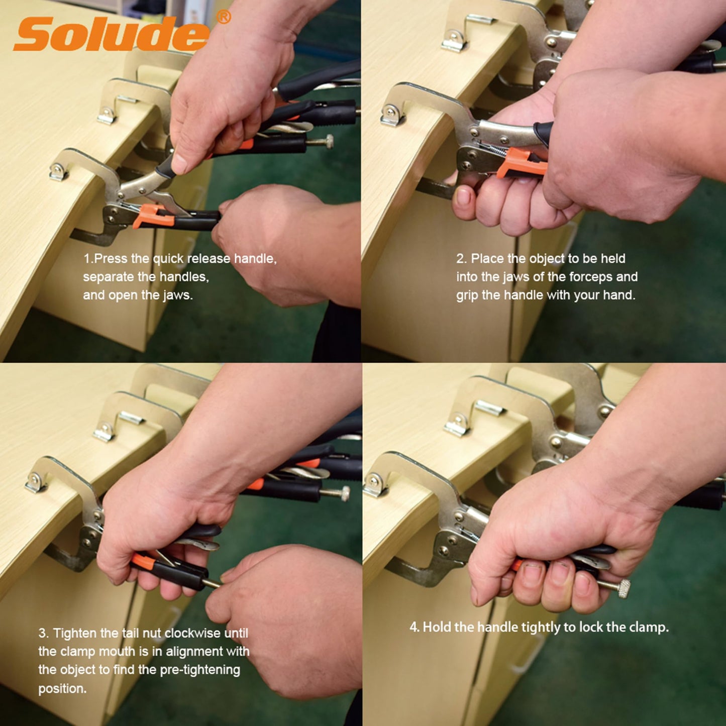 6-Inch C-Clamp Locking Pliers,Heavy Duty Vise Grip Welding Clamp with Swivel Pads for Woodworking,Home,Metalworking,Auto Repair(6 Pack)