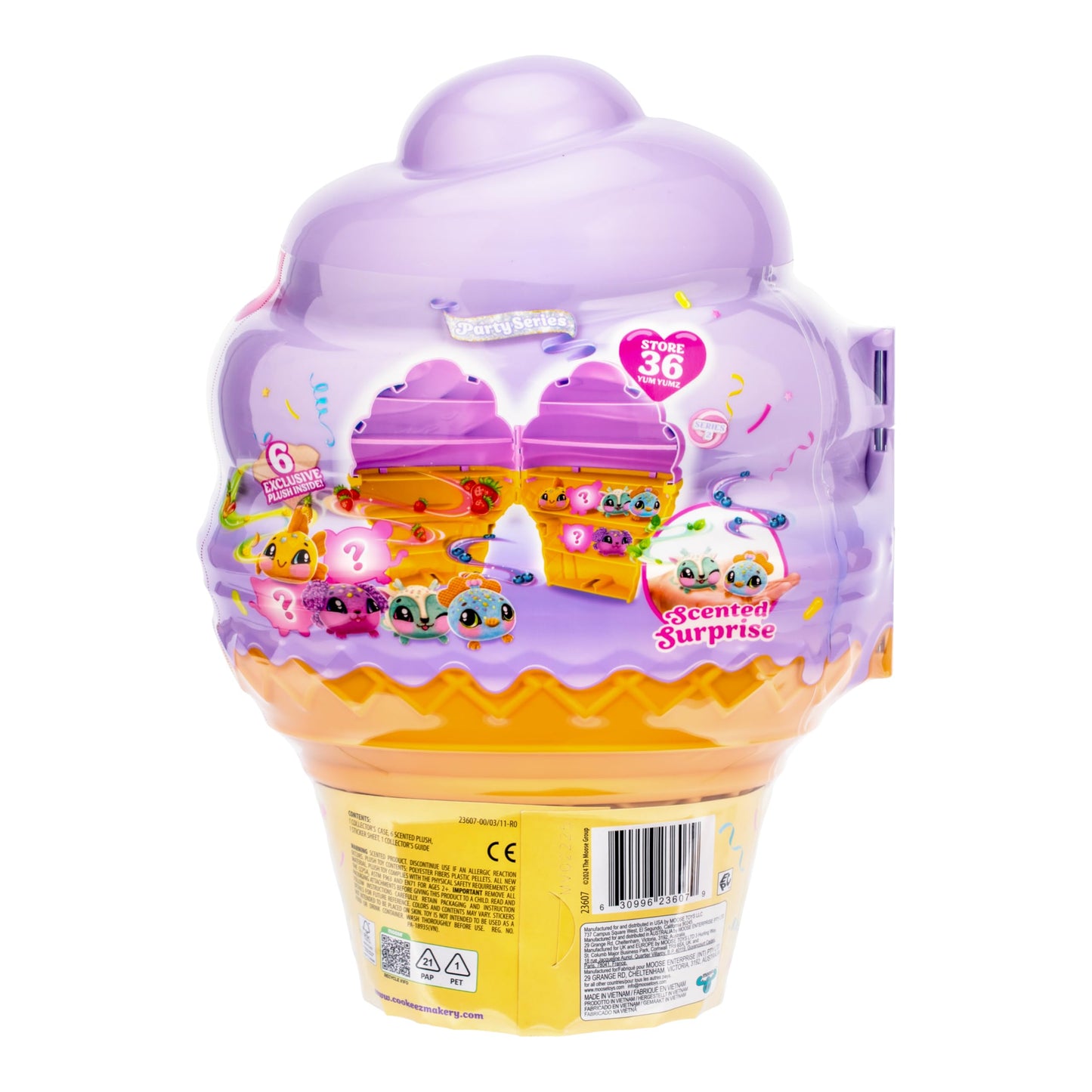 Cookeez Makery Yum Yumz Collector's Case, A Giant Ice Cream Case That Can Store 36 Yum Yumz! Includes 6 Exclusive Plush Plus A Fun Sticker Sheet To Decorate With, Play, Display And Store Away