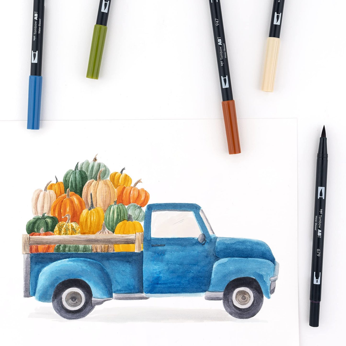 Tombow 56186 Dual Brush Pen Art Markers, Muted, 10-Pack. Blendable, Brush and Fine Tip Markers