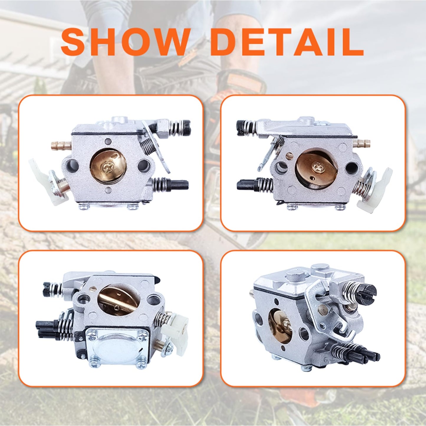 Mtanlo Carburetor Tune Up Kit for Husqvarna 55 51 Rancher Chainsaw Walbro WT-170-1 WT-170#503281504 with Air Filter Fuel Cap Choke Rod Parts