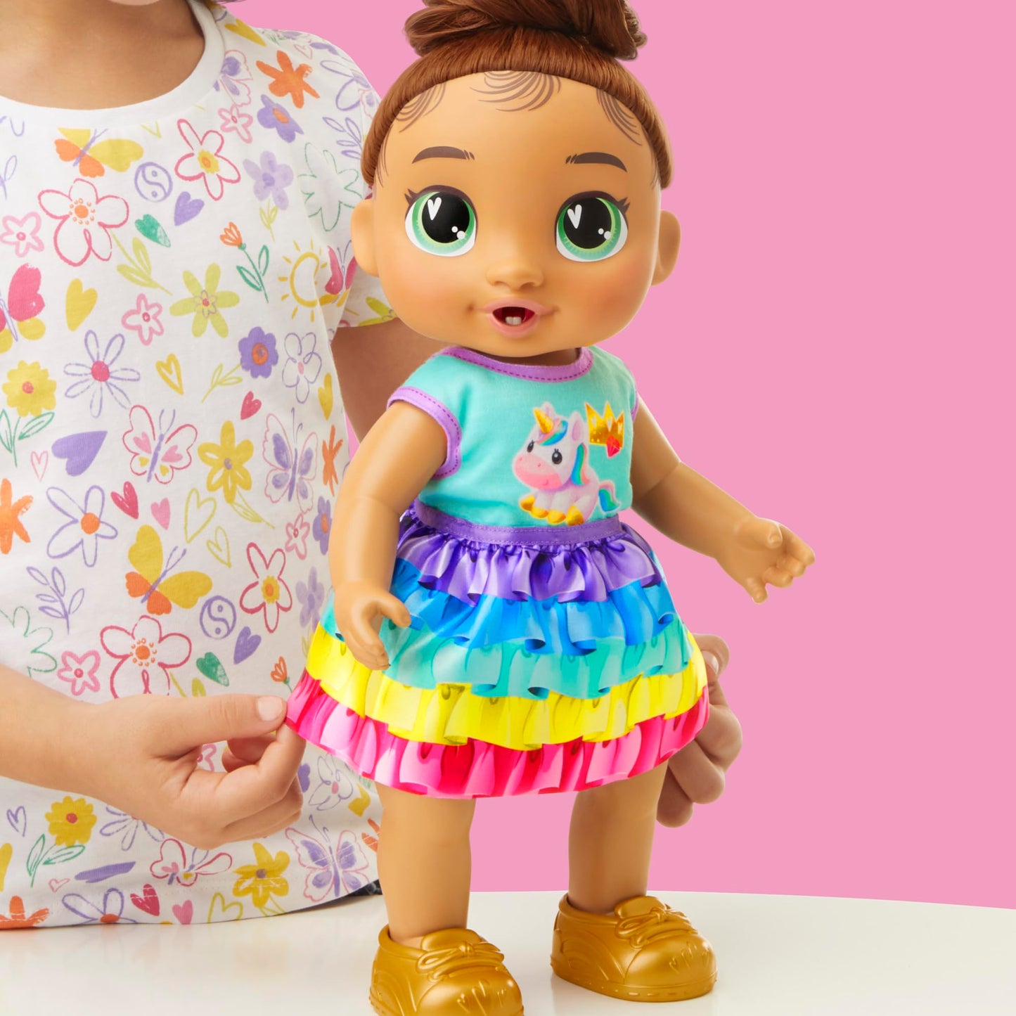Baby Alive Baby Grows Up, Sophia Sparkle, Milestones and Baby's First Tooth, Interactive Doll for Girls and Boys Ages 3+