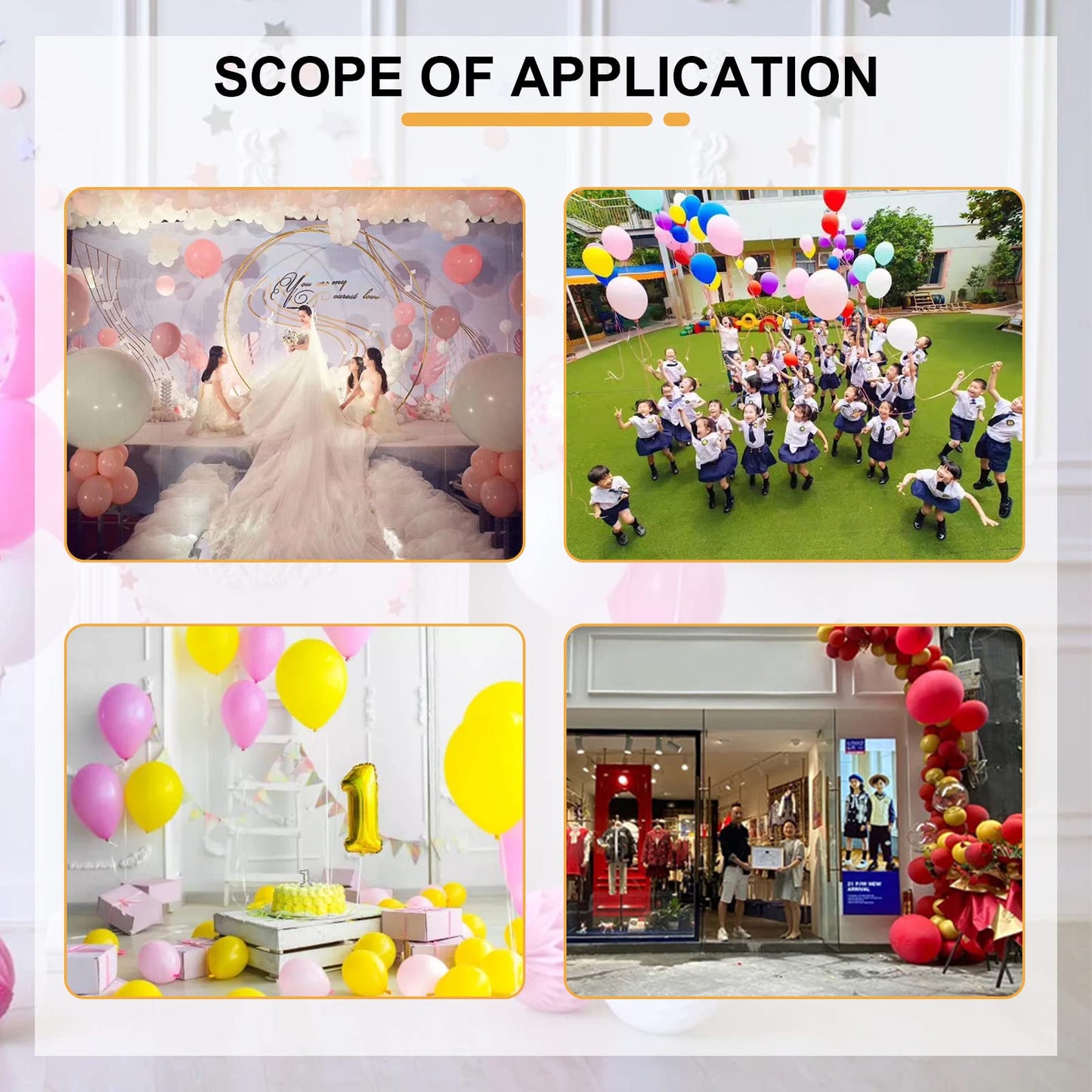 Balloon Sizer Ruler - Metal Measurement Tool, Adjustable 0-12 Inch for Decorations and Arches (Hollow)