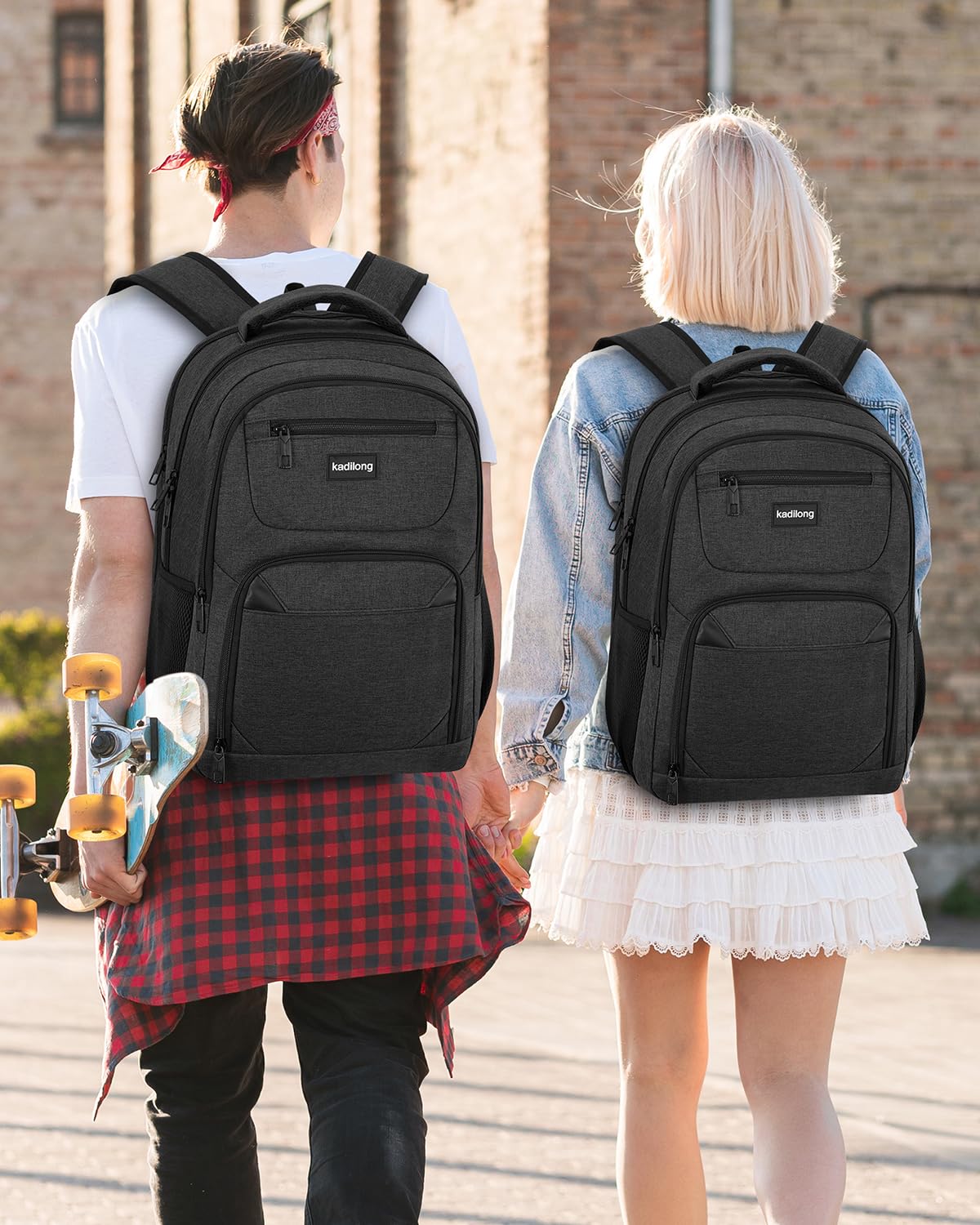 Laptop Backpack for Men,School Bookbag Gift for Teens Boys Student High School,College Computer Bag Business Anti Theft Sturdy Back Pack with USB Charger Fits 15.6 Inch Notebook,Black
