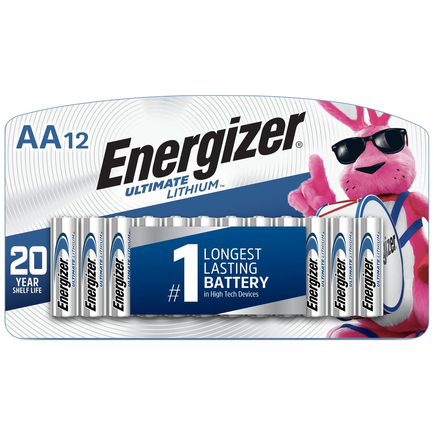 Energizer L91SBP-12 Ultimate Lithium AA Battery, 12 Count