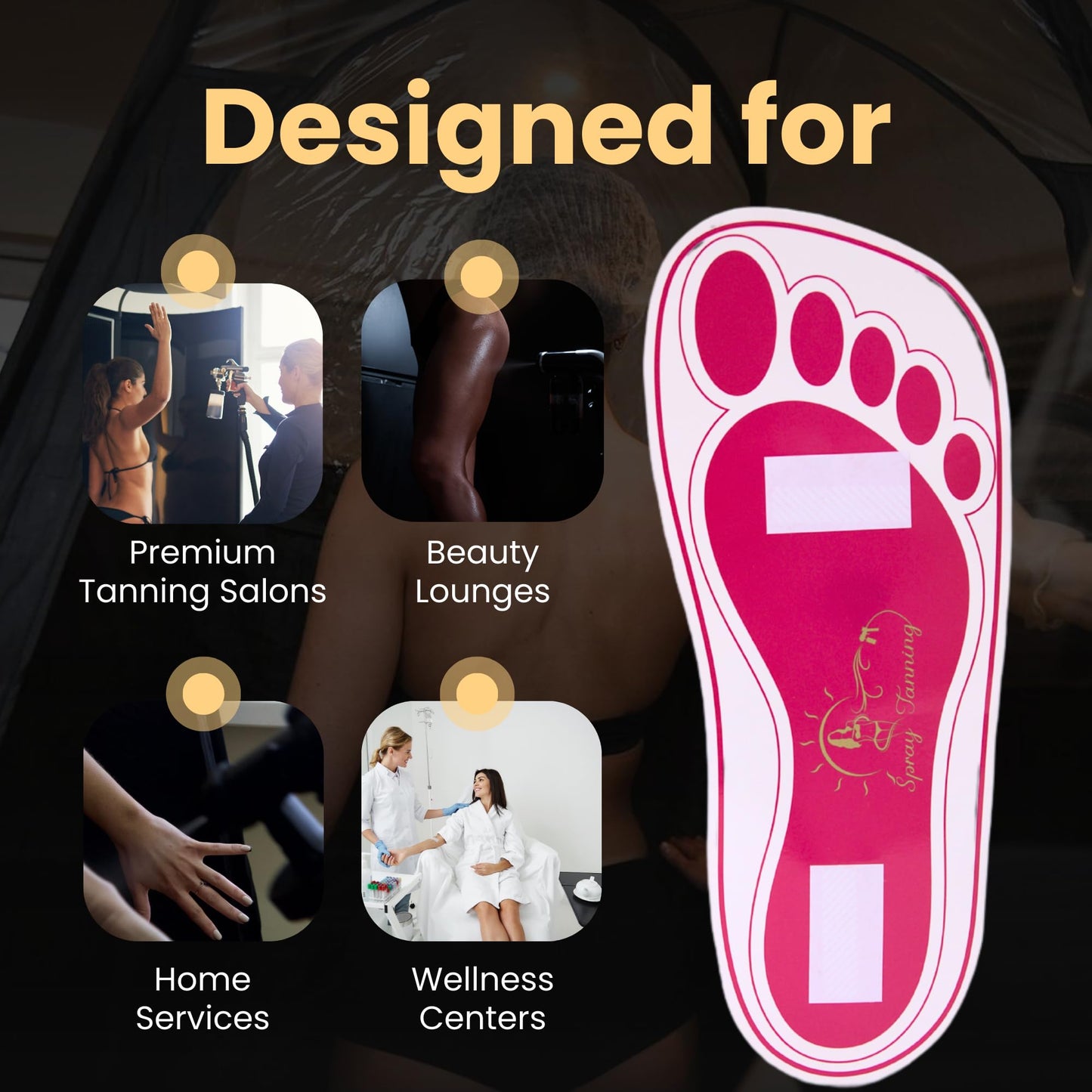 120Pairs(240Feets) Disposable Stick Spray Tanning Feet Pads Perfect for preventing spray tan solution,Deluxe & Hygienic Spray Tan Feet Pads-Ideal for Salons and Spas or Home,Easy to Apply