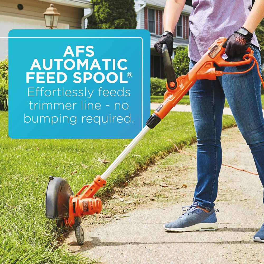 BLACK+DECKER String Trimmer & Edger with Auto Feed, Lightweight Corded Electric, 6.5-Amp, 14-Inch (BESTA510-CA)