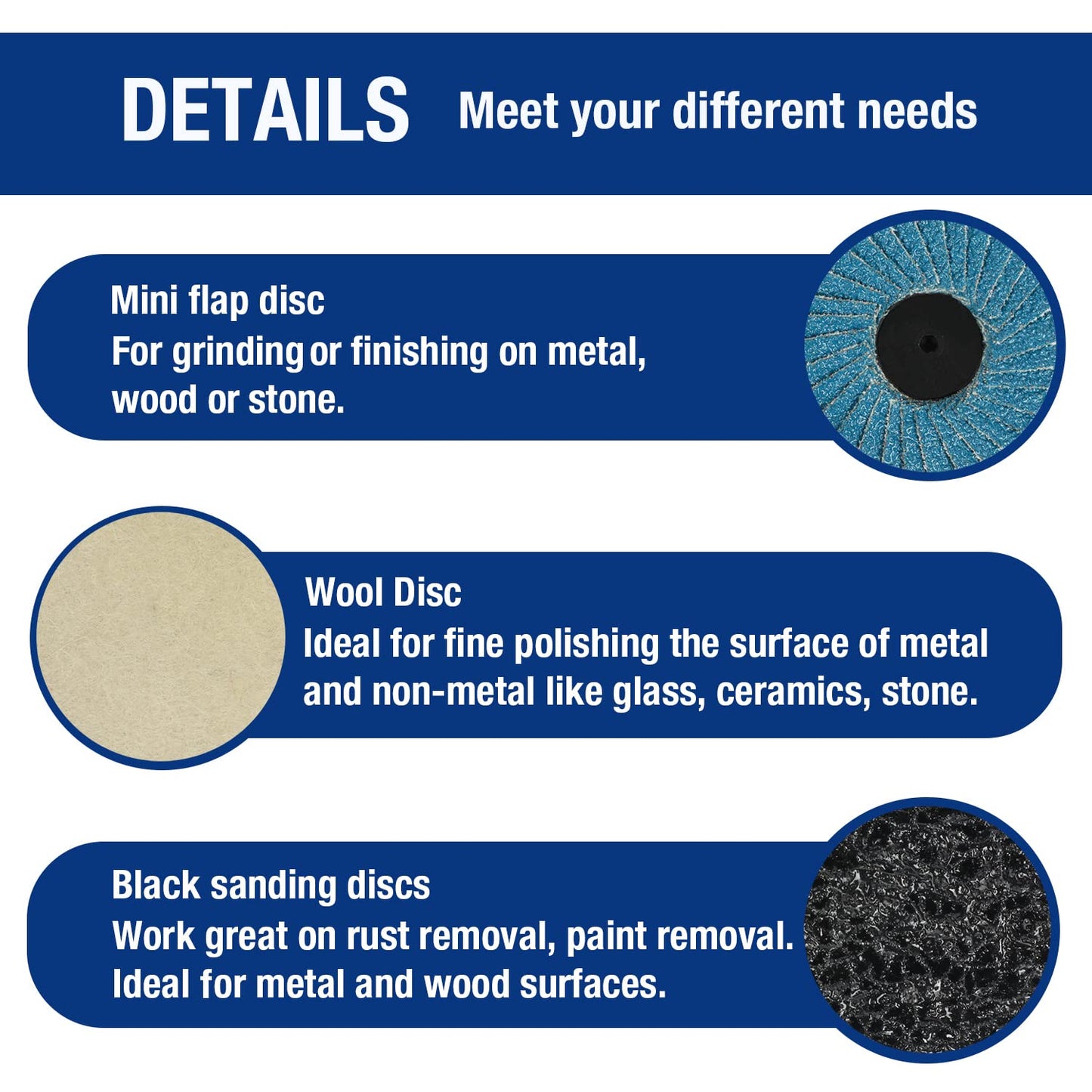 WORKPRO 101Pcs Quick Change Sanding Discs Set, 2 inches Sanding Discs with 1/4 inch Holder, Surface Conditioning Discs for Die Grinder Surface Prep Strip Grind Polish Burr Finish Rust Paint Removal