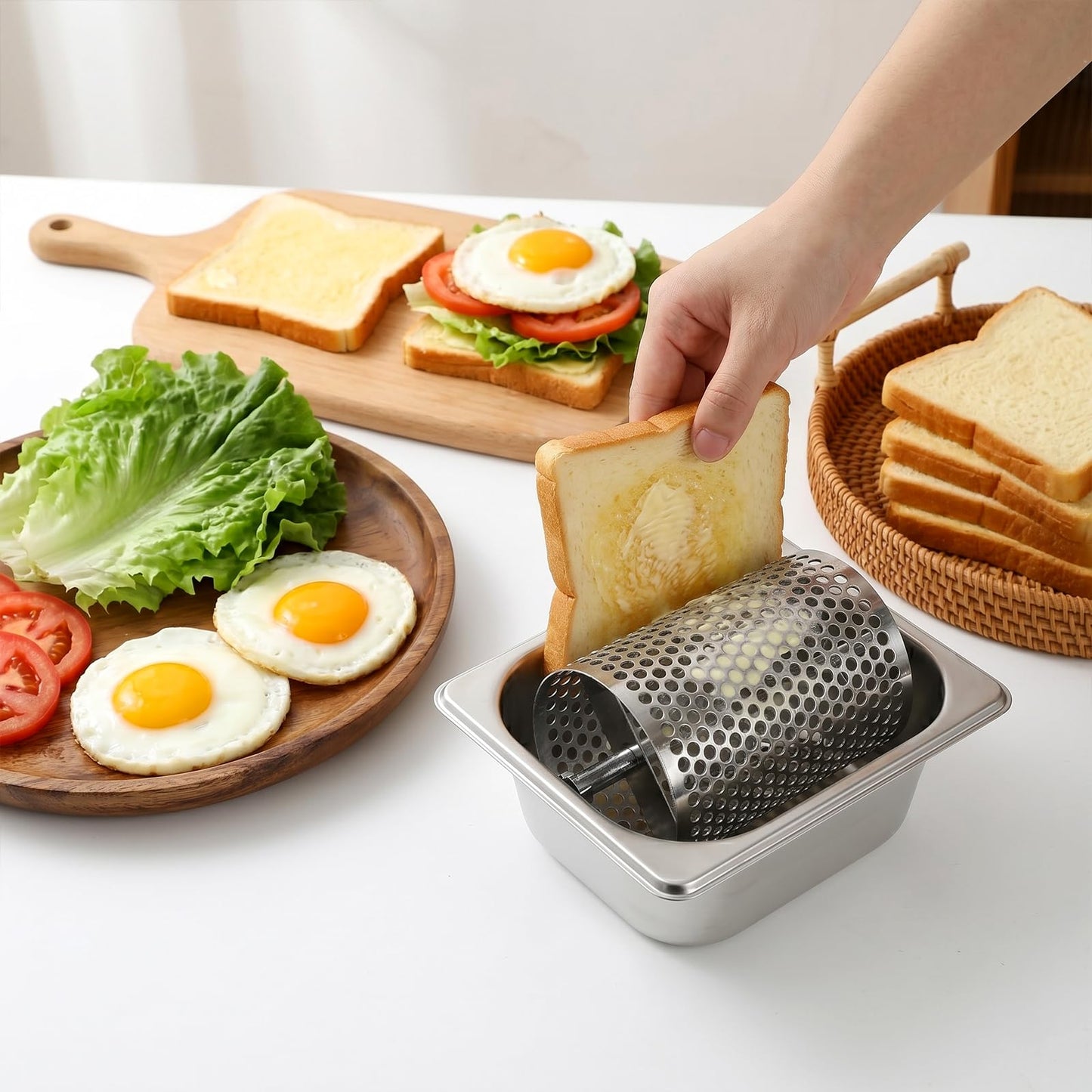 ZEAYEA Stainless Steel Butter Wheel, Butter Roller to Spread Butter Evenly, Bread Butter Spreader Wheel for Picnics, Barbecue, Grill, Indoor and Outdoor Use