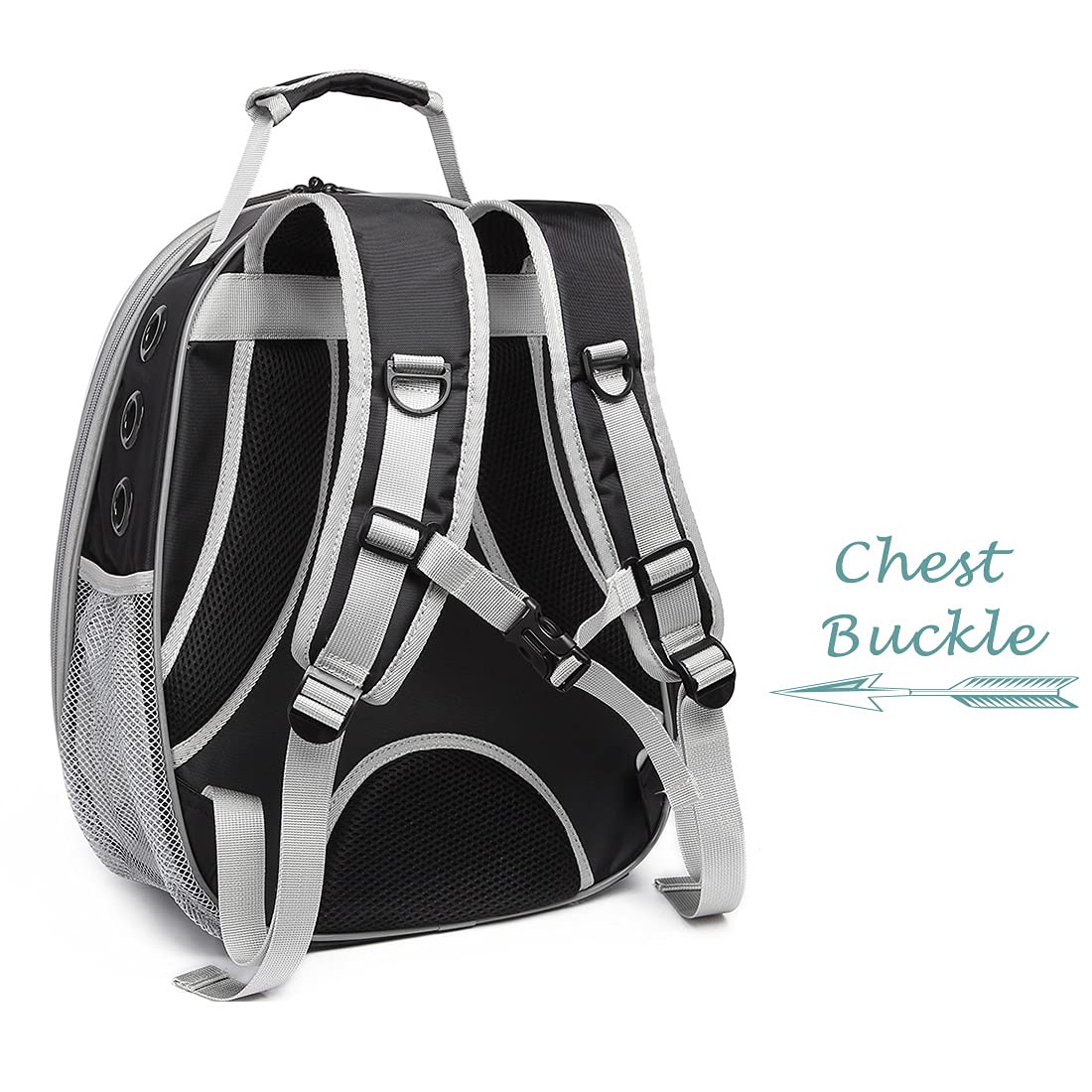 Cat Bubble Backpack Carrier, Space Capsule Astronaut Clear Pet Backpack Carrier for Cat and Small Puppy (Black)