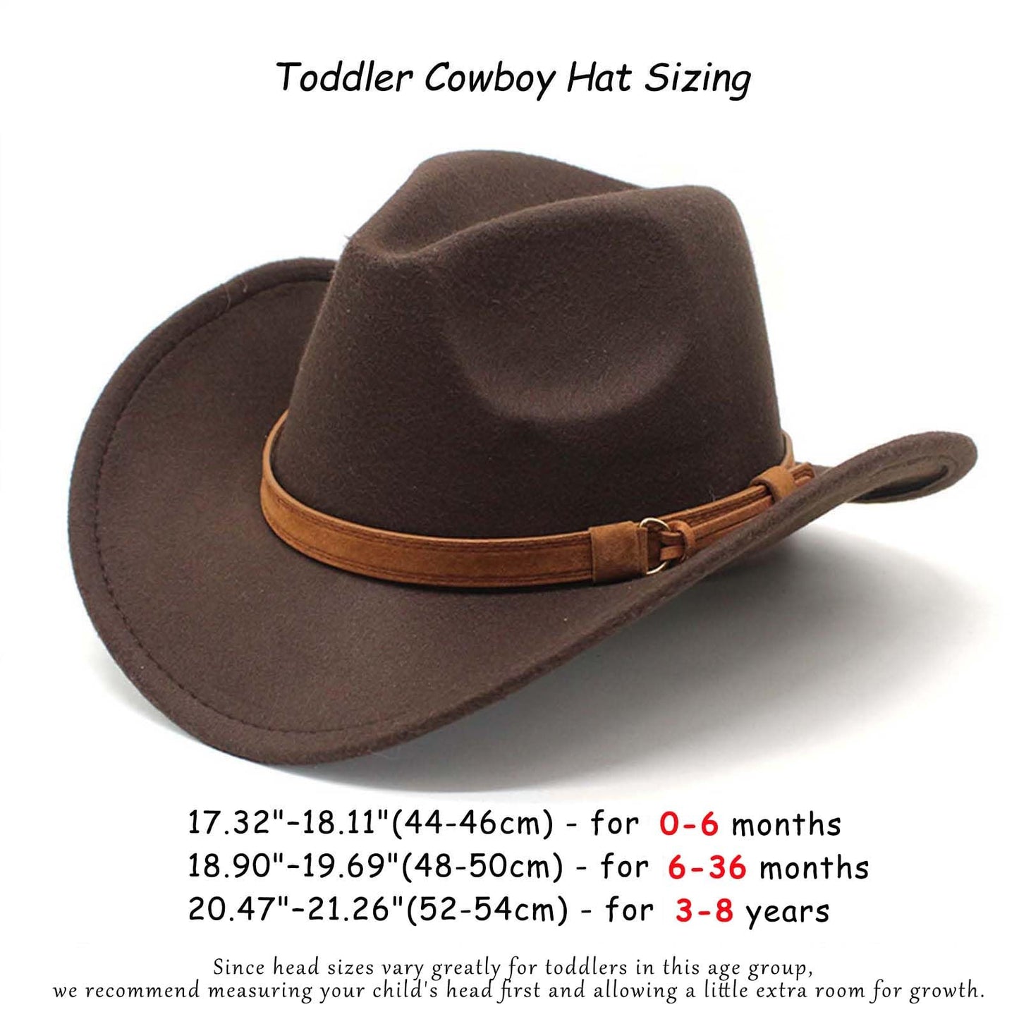 HiXceHiCeng Toddler Boys Cowboy Hat, Baby Infant Cowboy Hats, Toddler Cowgirl Hat for Girls, Kids Western Cowboy Hat Coffee 1-3