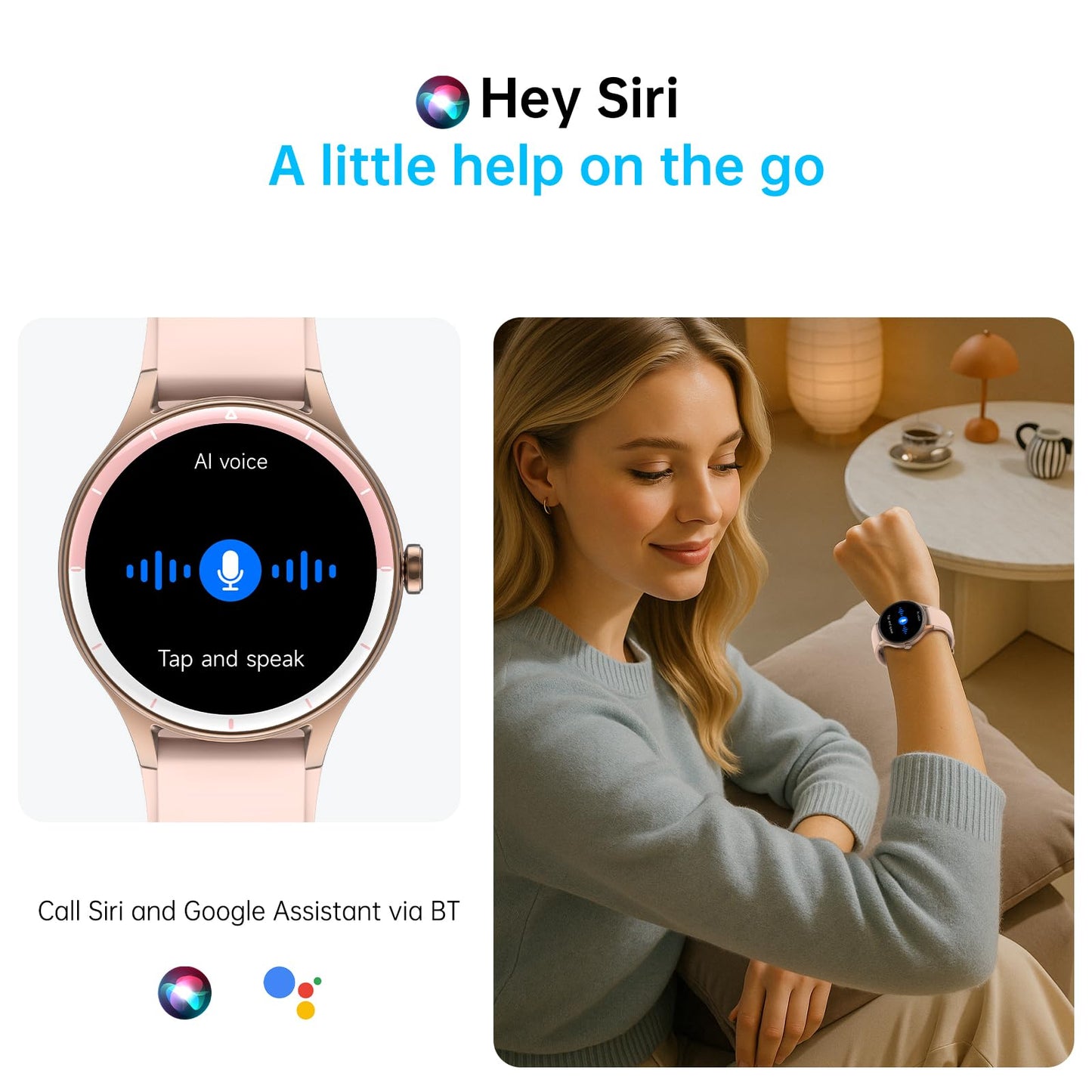 Smart Watch for Men Women, 1.27" HD Touchscreen Fitness Tracker, Bluetooth Calling, 100+ Sports Modes, Heart Rate Sleep Monitor, DIY Dial, IP68 Waterproof, Compatible with Android & iOS