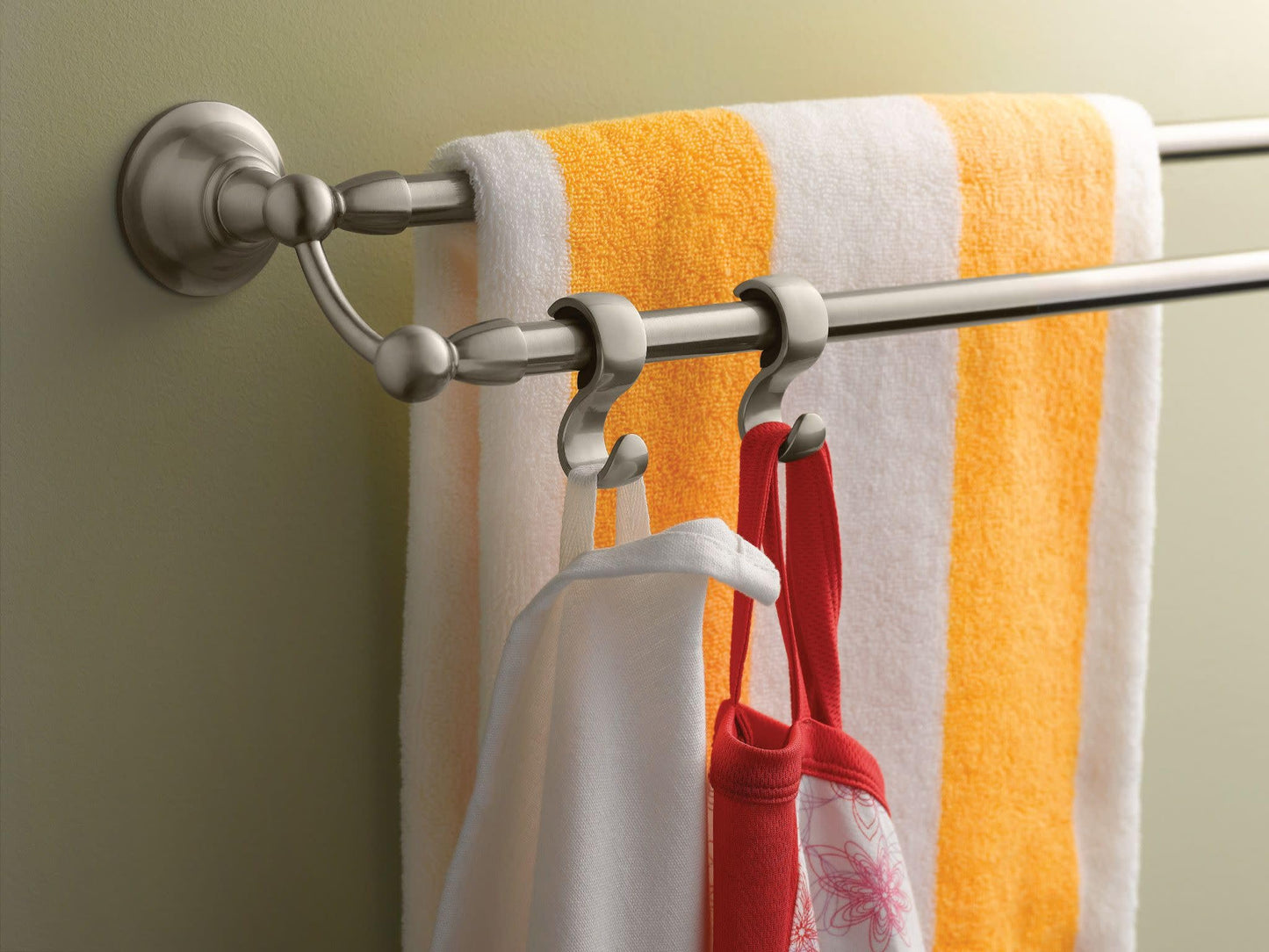 Moen DN6822BN 24-Inch Inspirations Double Towel Bar (Brushed Nickel)