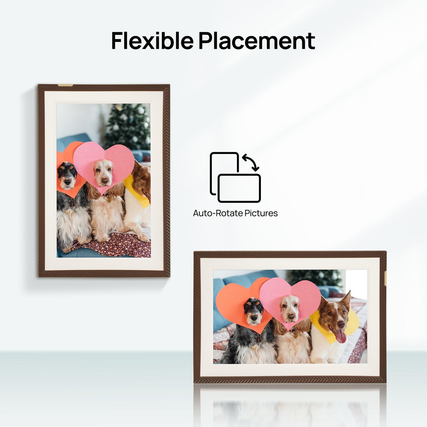 ARZOPA WiFi Digital Picture Frame 10.1" HD IPS Touch Screen Smart Photo Frame Electronic Free Arzopa App Custom Picture Frame for Gifting Easy Share Unlimited Photos Videos from Anywhere - D10 Brown