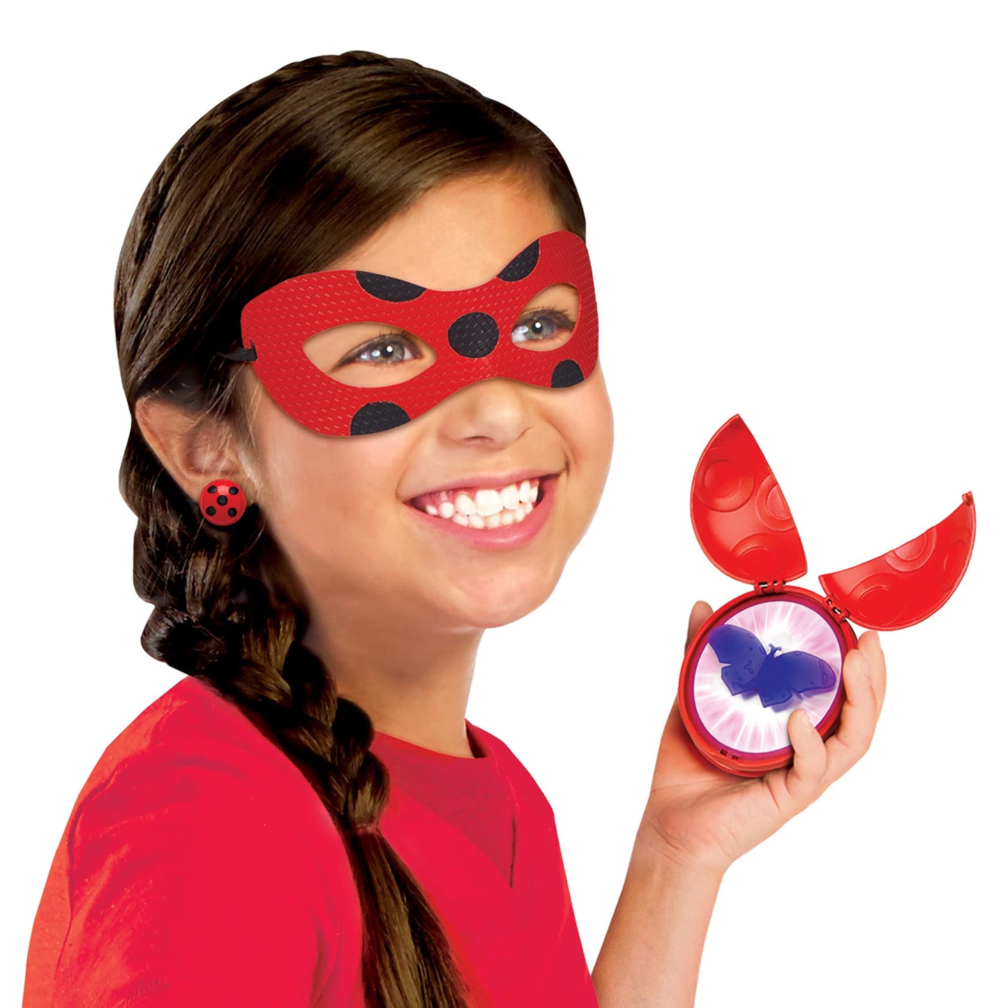 Miraculous Ladybug Dress Up Set with Yoyo, Color Change Akuma, kwami, mask and Earrings by Playmates Toys