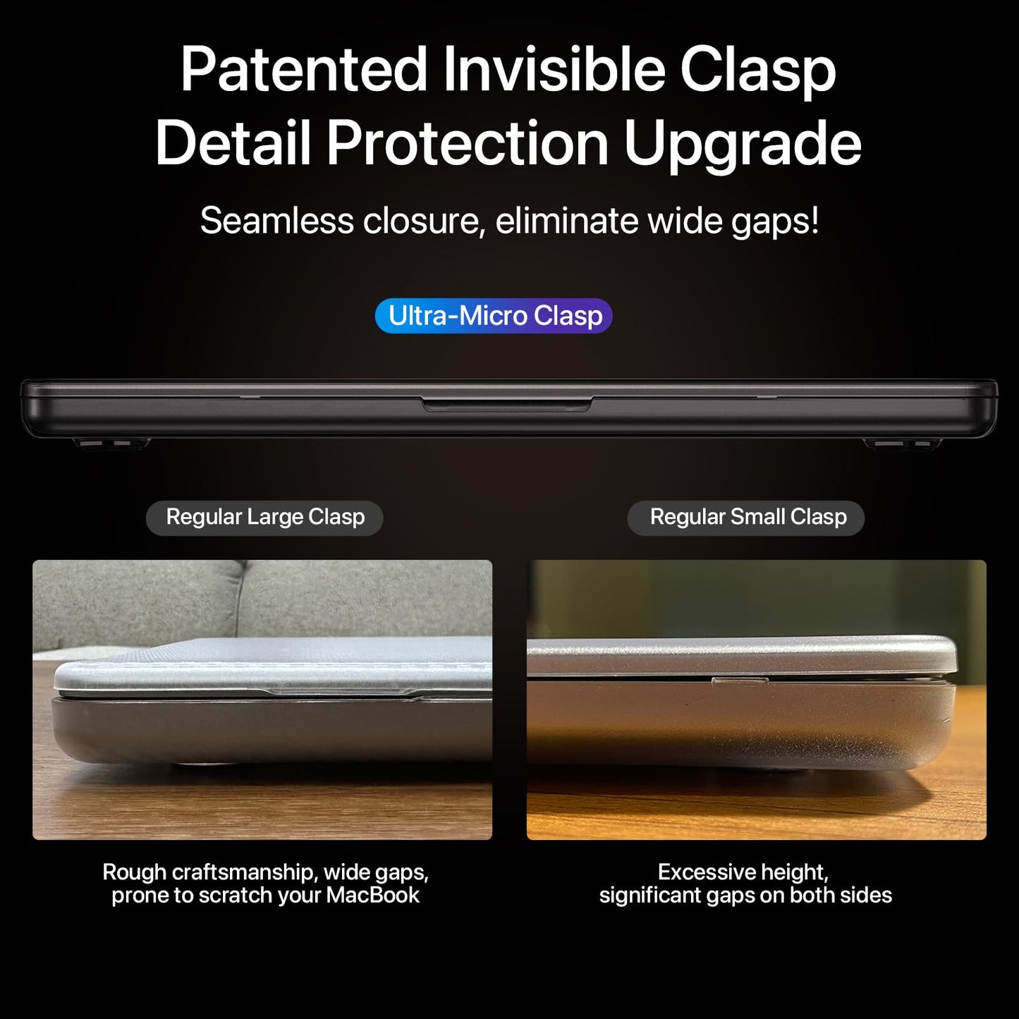 Soonjet for MacBook Pro 14 inch Case 2025-2021 M5 M4- M1 [100% Match Official Color] A3434 A3112 A3185 A3401 A2992 A2918 A2779 A2442 Hard Case Matte Cover for Laptop - Space Black Clear